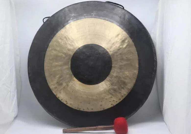 Bardzo duży 58 cm Gong - tybetański gong medytacja, dźwięk uzdrawiający - ręcznie wykonany gong