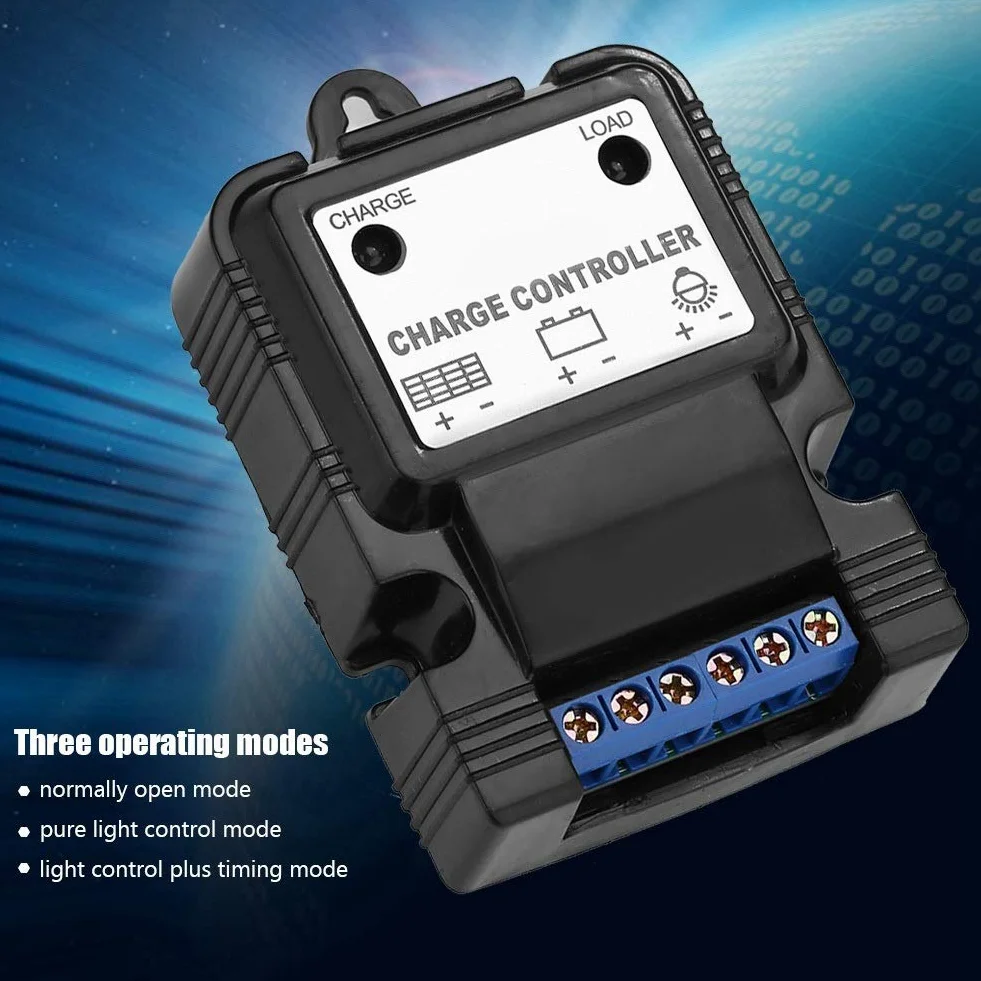 BuyWeek Kontroler solarny PWM 6V/12 V 3A Solar Charge Controller Inteligentny regulator ładowania paneli słonecznych ze wskaźnikiem LED, do akumulatorów
