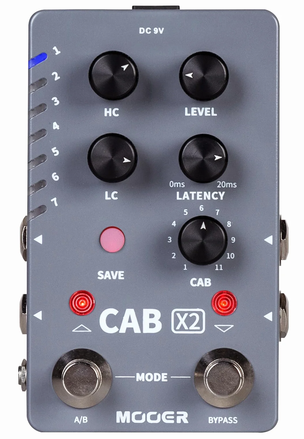 Mooer Effects CAB X2 Symulator ekranu