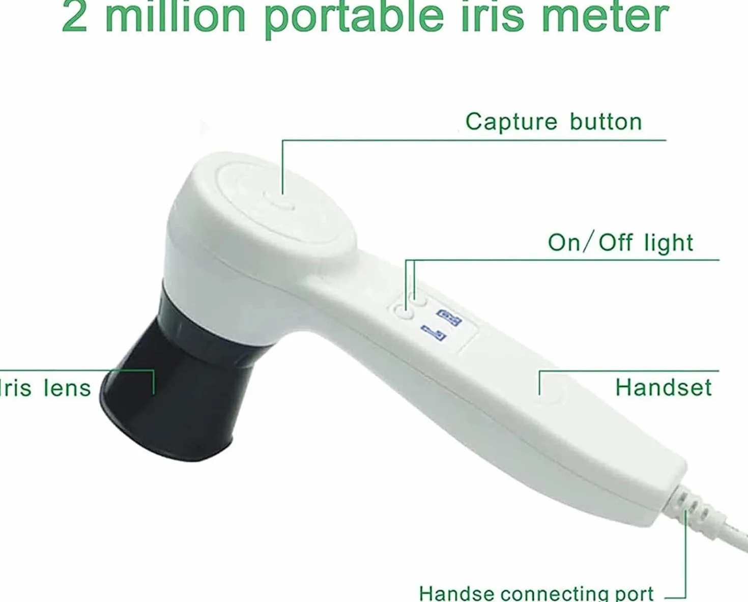 Analizator tęczówki USB Irydoskop, kamera o wysokiej rozdzielczości z obiektywem HD 30x Iris i oprogramowaniem do analizy, precyzyjna kamera irydologiczna do szczegółowego badania wzroku.