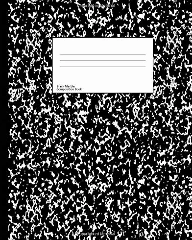 Composition Book: Black Marble Cover