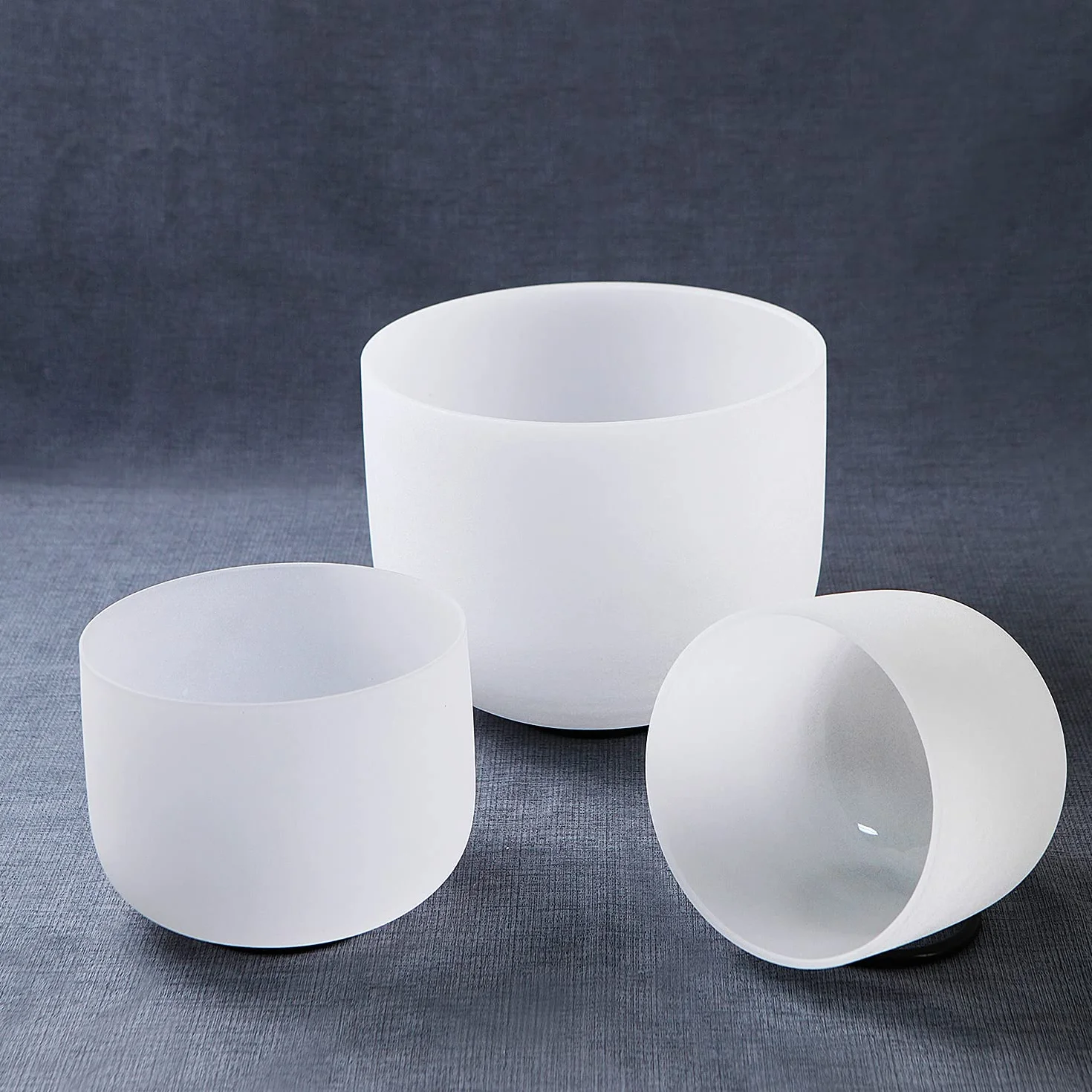 Hye-eun zestaw mis dźwiękowych kryształowych 3 sztuki (152-254 mm, 152 mm x 203 mm x 254 mm) z misami kryształowymi 432Hz, misy do medytacji i jogi z torbą, kąpiel dźwiękowa, terapia równowagi