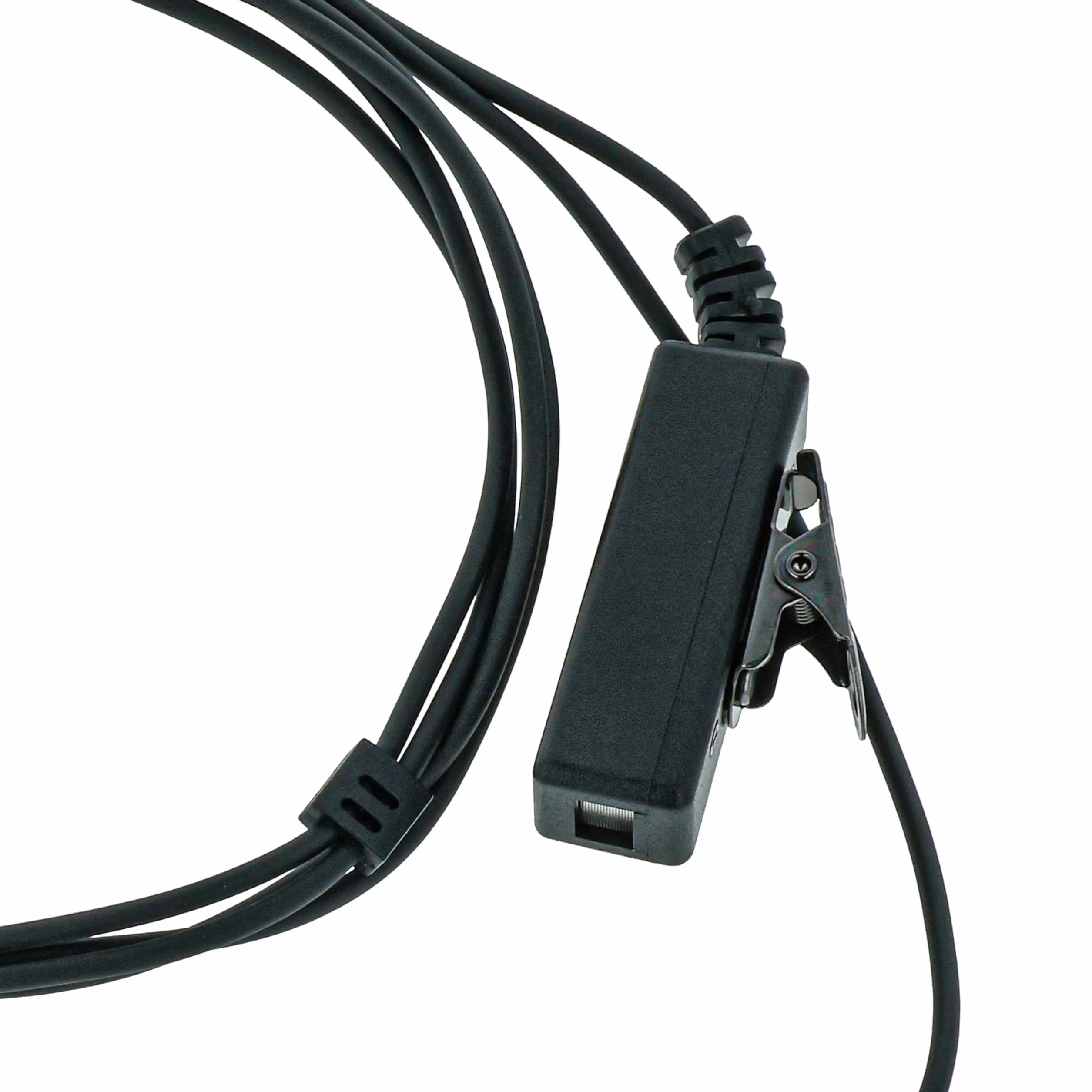 vhbw Zestaw słuchawkowy kompatybilny z Motorola SL7550, SL1K, SL4010, SL1600, SL4000, SL7500, SL1M krótkofalówka - przezroczysty, czarny