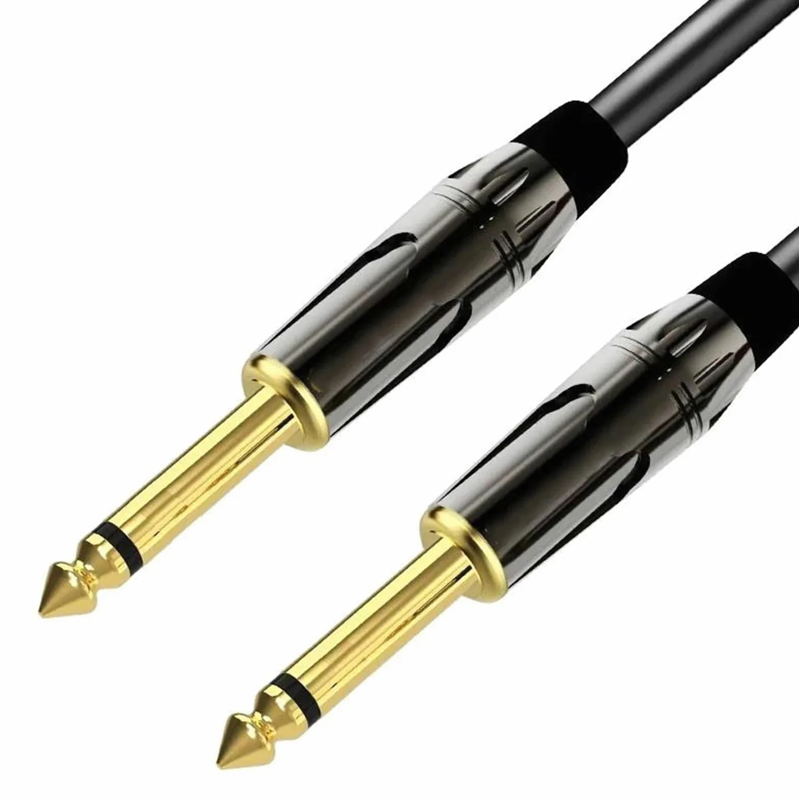 kabel audio instrumentu muzycznego 6,35 Mm 1/4 TS Kabel Gitarowy Męski Do Męskiego Zbalansowany Kabel Stereo Do Gitary Elektrycznej Basu Wzmacniacza Miksera Głośnika(TS 2,5m)