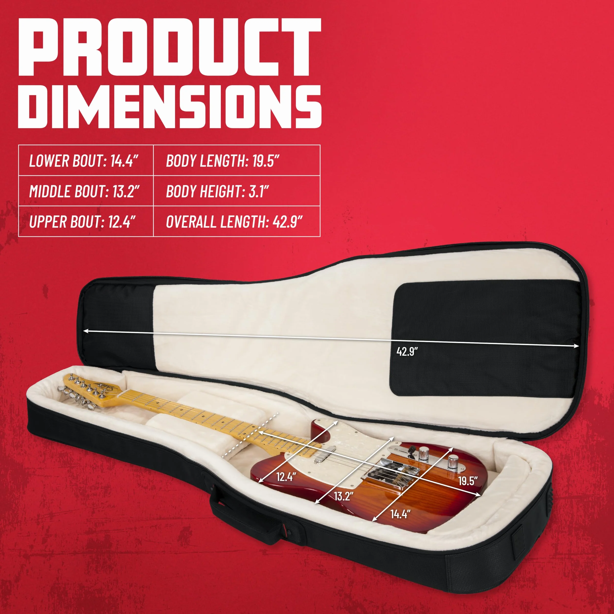 Gator Etui Pro-Go Ultimate Guitar Gig Bag; pasuje do standardowych gitar elektrycznych (G-PG ELECTRIC)