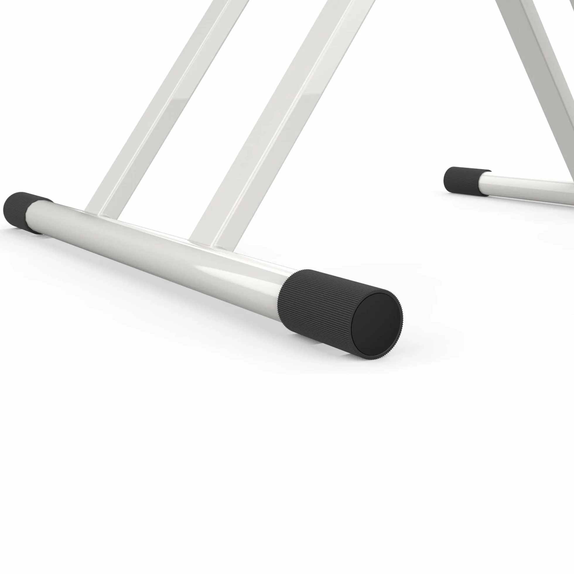 Audibax | Onyx 130 PLUS stojak na pianino - podwójna struktura nożycowa - kotwica Easy Lock - stal - biały kolor - antypoślizgowa podstawa - obciążenie do 65 kg - do Yamaha S. 45, Yamaha S. 125, Casio, Roland