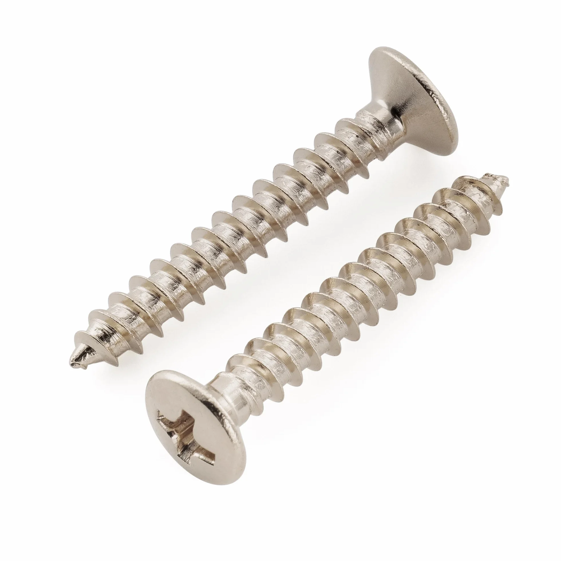 Musiclily Ultra 4x28mm Stal Nierdzewna śruby do Zaczepy Paska, Nikiel (10 szt.)