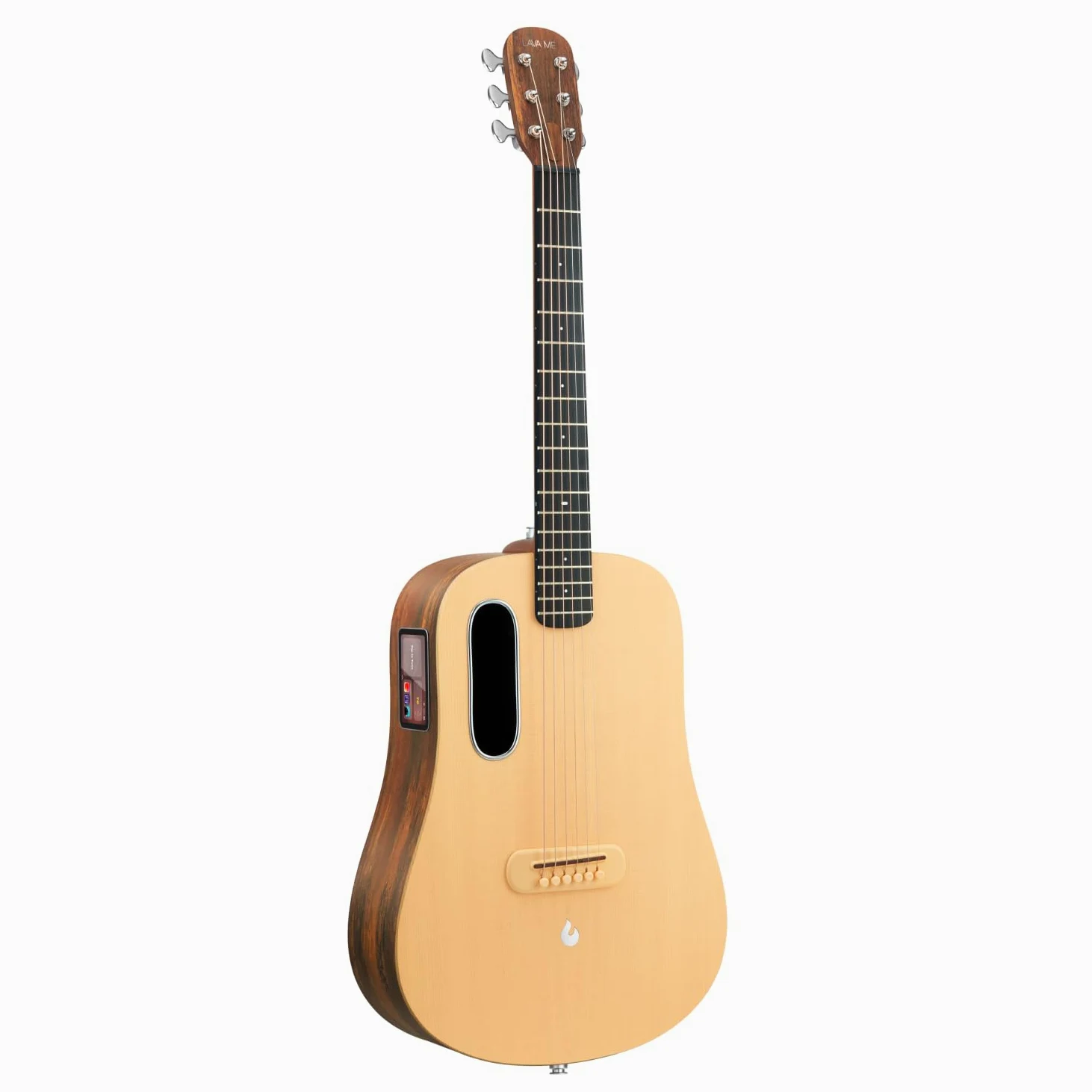 LAVA ME 4 świerkowa elektryczna gitara akustyczna z systemem FreeBoost 2.0, inteligentna gitara z idealną torbą, kabel do transmisji danych, klucz prętowy kratownicy, obsługuje Bluetooth 2,4 GHz / 5G