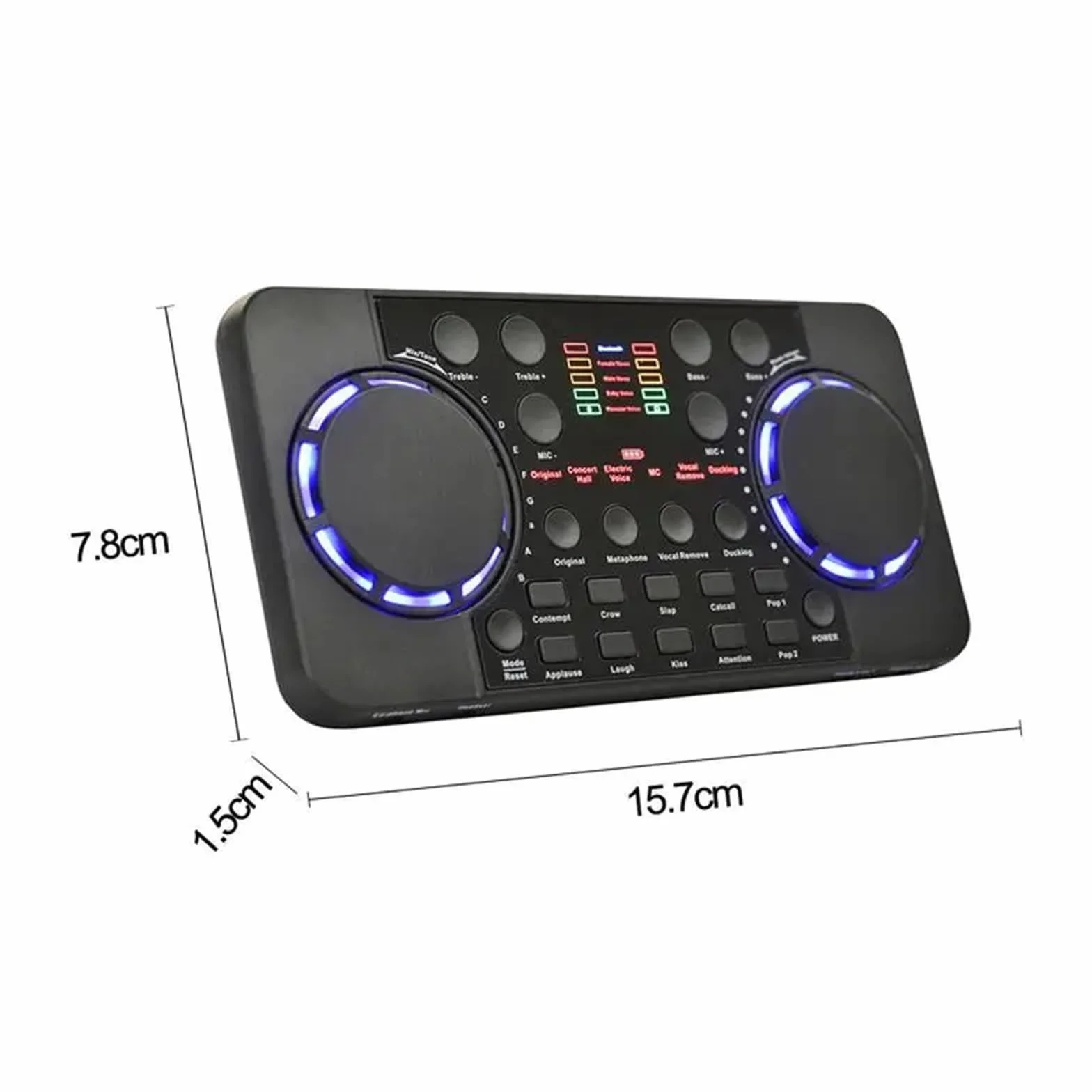 Mini Audio Kontroler DJ-ski Mikser Audio Karta Dźwiękowa Przenośna Płyta DJ 16 Efekty Cyfrowe Nagrywanie USB