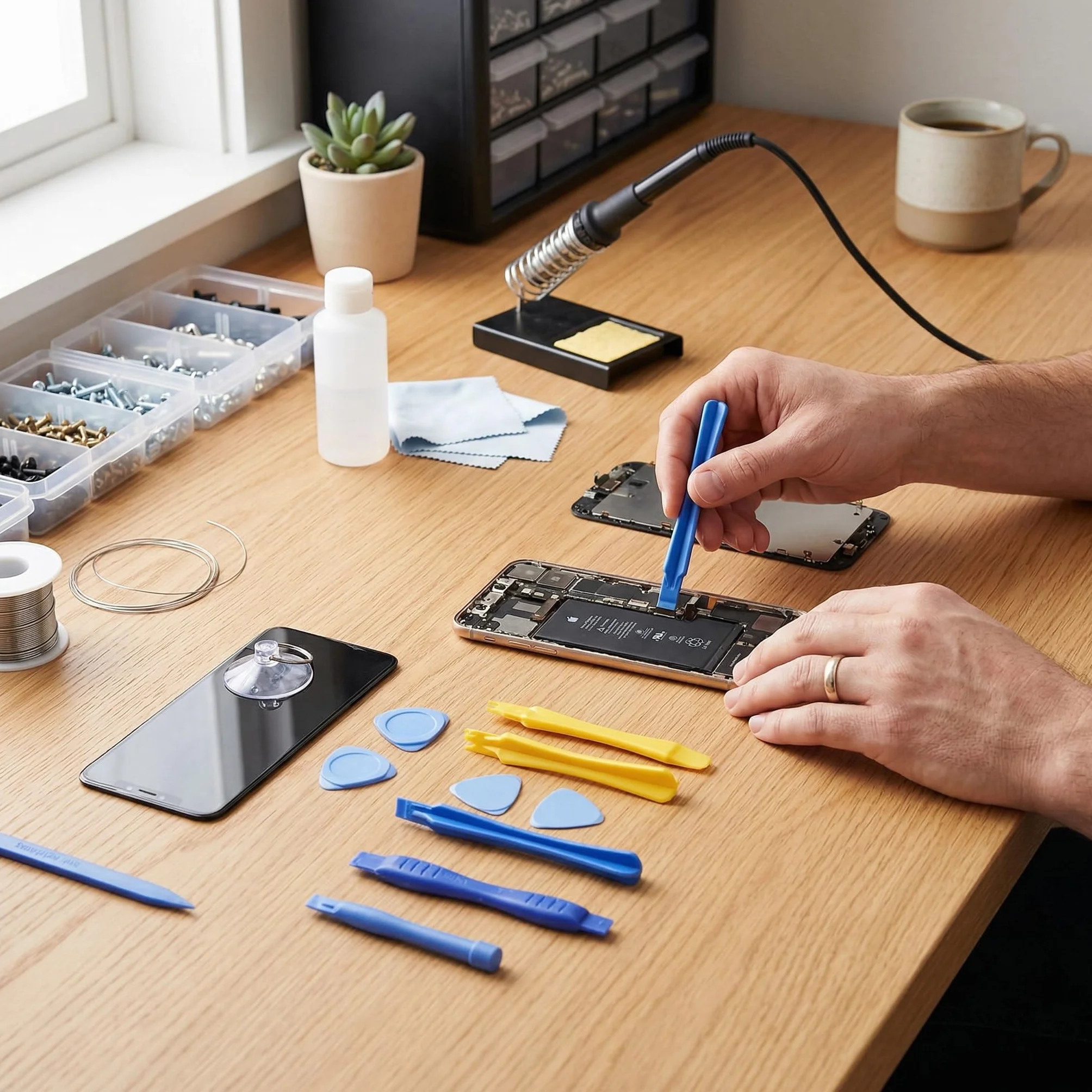 Profesjonalny Zestaw Naprawczy do Otwierania Elektroniki, Plastikowy Pręt do Otwierania Trójkątny Zestaw do Naprawy Elektroniki Spudger Sheet do Laptopa, Komputera PC, Tabletu