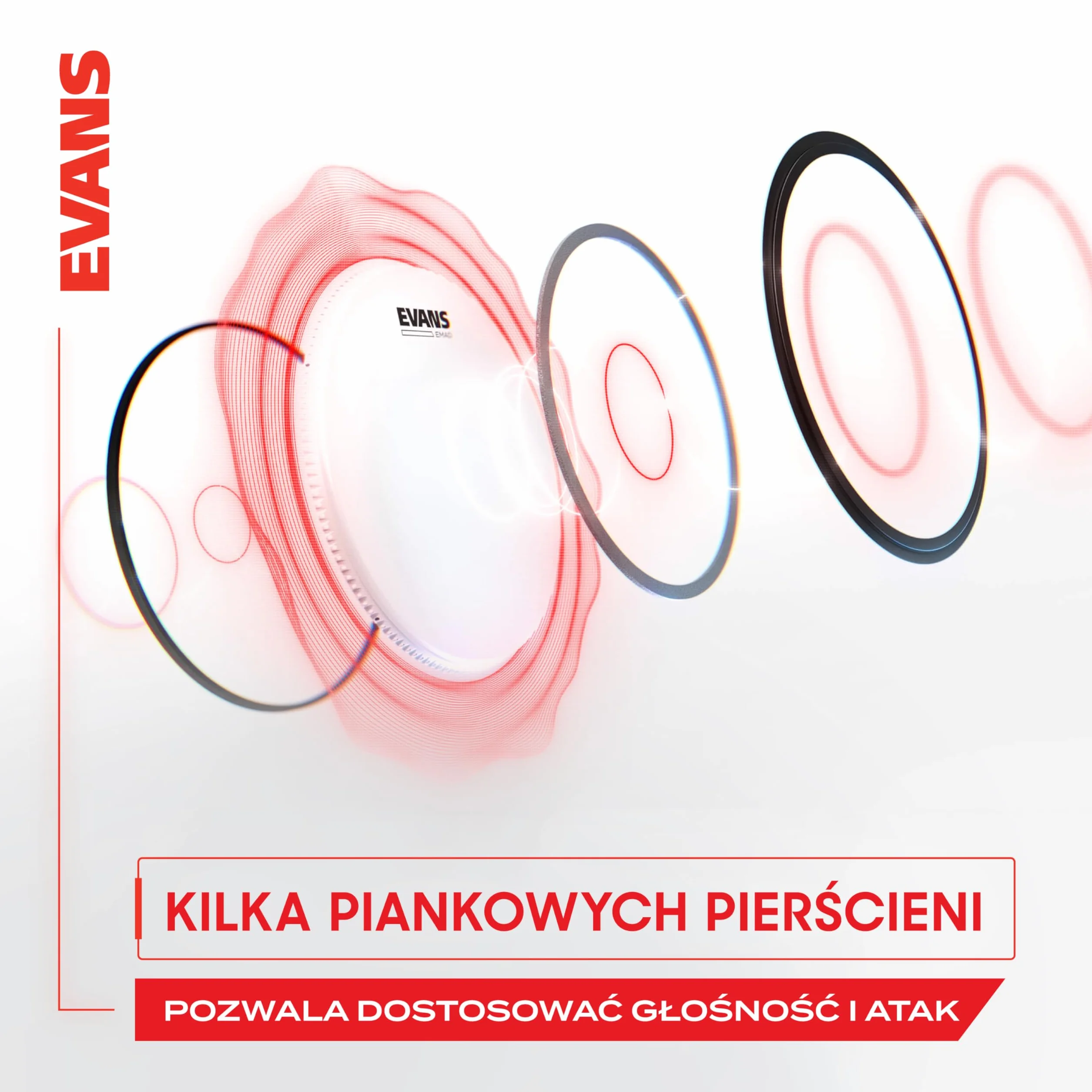 Evans BD20REMAD 20" Bass Drum Reso Head - Black - Głowica bębna basowego