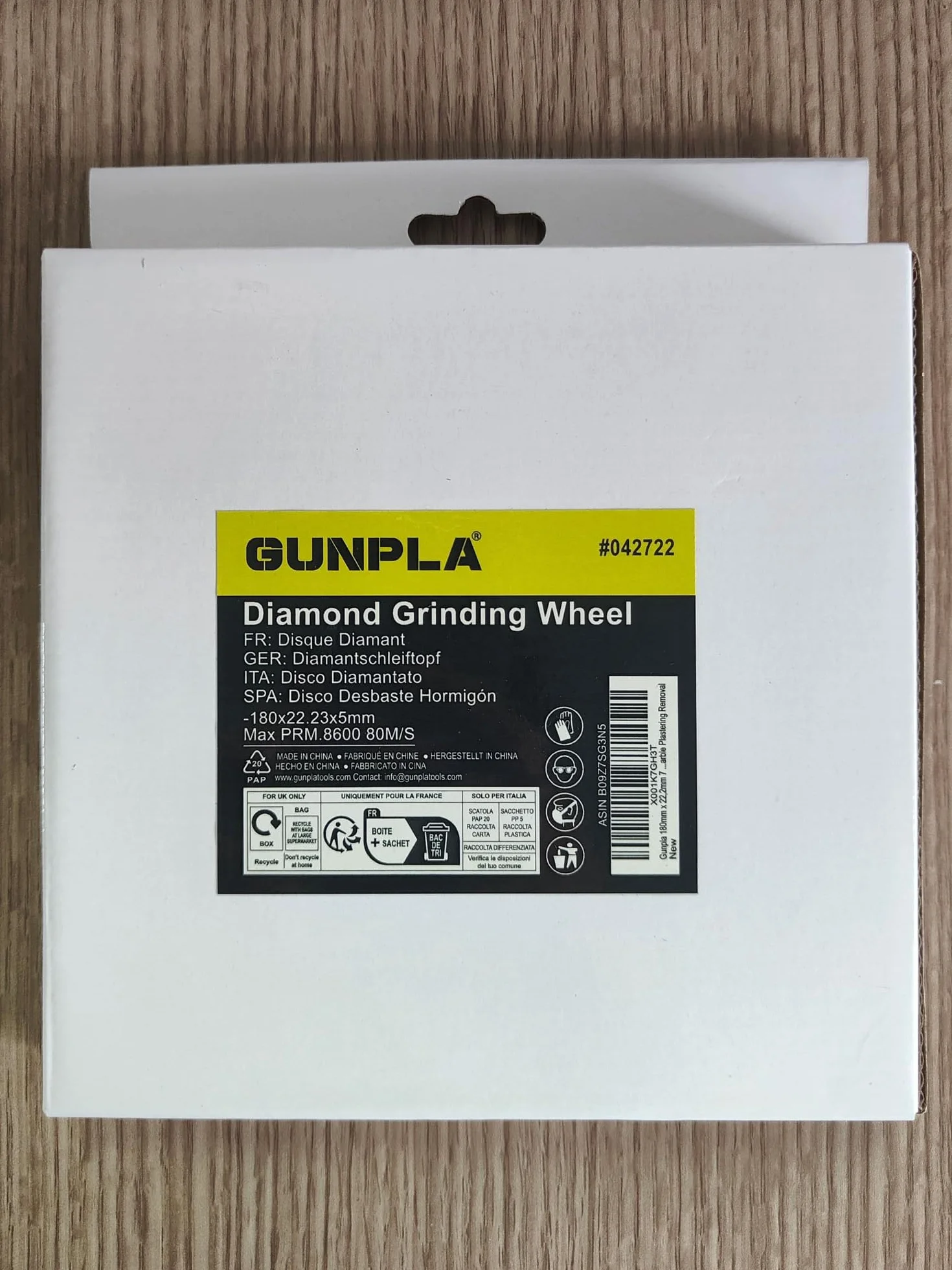 Gunpla 180 mm x 22,2 mm diamentowa tarcza szlifierska kubek ścierny 17,8 cm narzędzie do cięcia segmentowego koła szlifierka kątowa do betonu granitu kamienia muraru marmuru tynkowania usuwanie