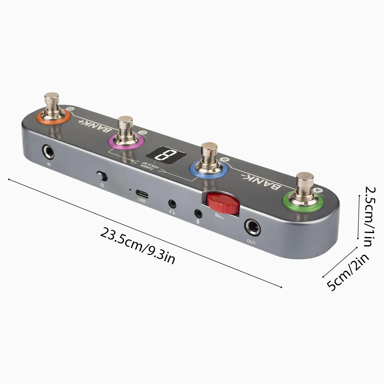 Dilwe Pedał Efektu Gitarowego z 60+ Efektami, 36 ustawień Wstępnych, Akumulator, Audio USB, dla Komputerów Mac, IOS, Android