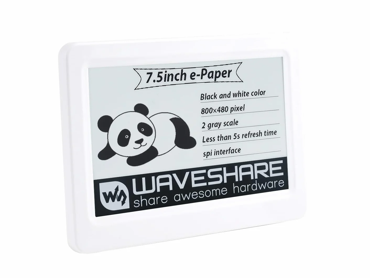 Waveshare 7.5inch Passive NFC-Powered E-Paper V2, Adopts Novel Passive NFC Technology, No batt Required, Wireless Powering & Data Transfer
