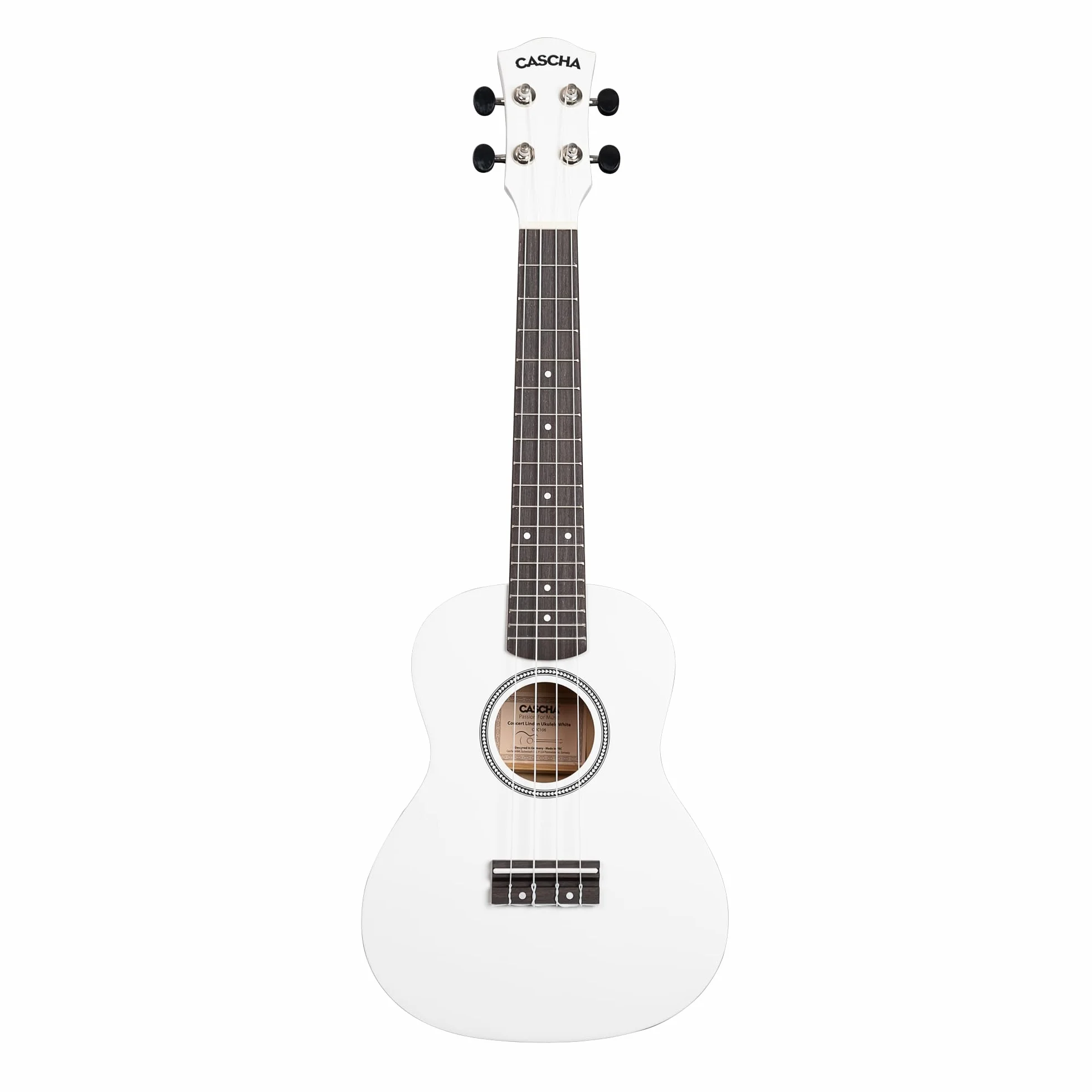 Concert Ukulele Linden White Set (w zestawie torba, 3 i, książka, tuner)