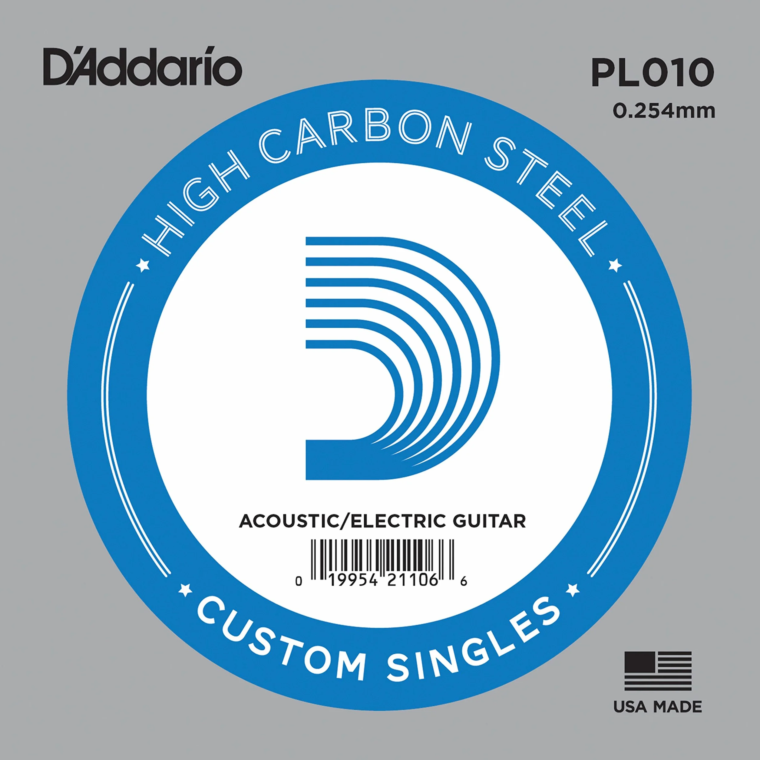 D'Addario Single String PL010 Plain - Pojedyncza struna gitarowa