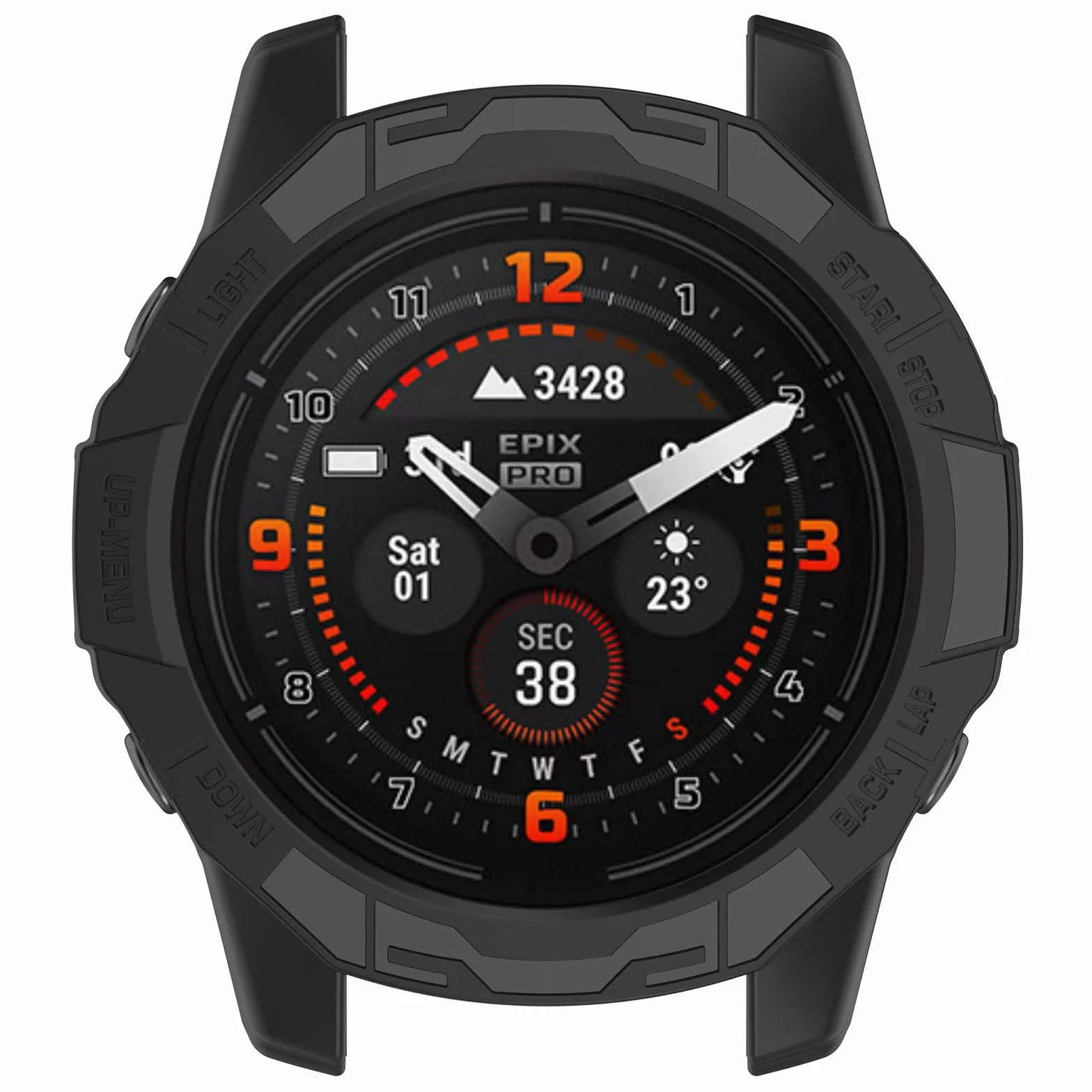 Etui kompatybilne z Garmin Epix Pro Gen 2 47 mm/Fenix 7 Pro/Fenix 7, etui ochronne z TPU, osłona ramy zegarka, akcesoria (czarne)