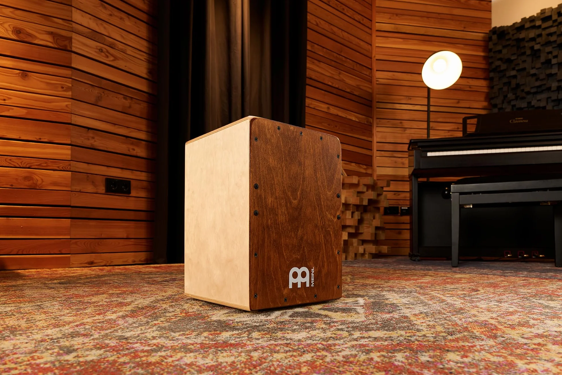 Meinl Percussion Jam Cajon Instrument – Mały Cajon dla Dzieci i Dorosłych do 1,50 m – Panel Przedni Brzoza Migdałowa (JC50AB)