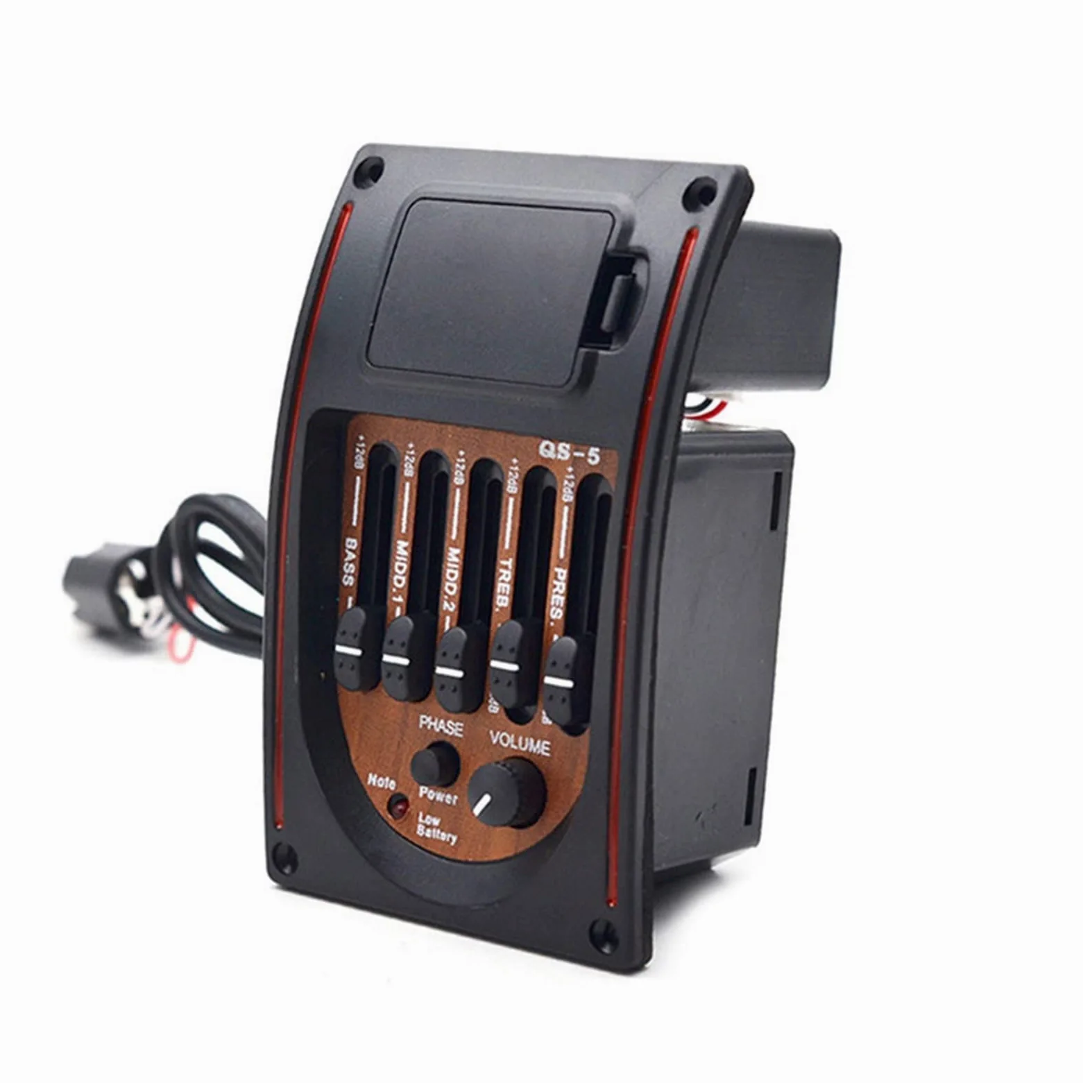 12 Zestaw 5 Pasmo Przedwzmacniacza Gitary Akustycznej Eq. Wyrównawczy Tuner Pickup Pickup Piezo Dla Klasycznej Gitary Ludowej Przetworniki gitarowe (Color : Without endpin cover)