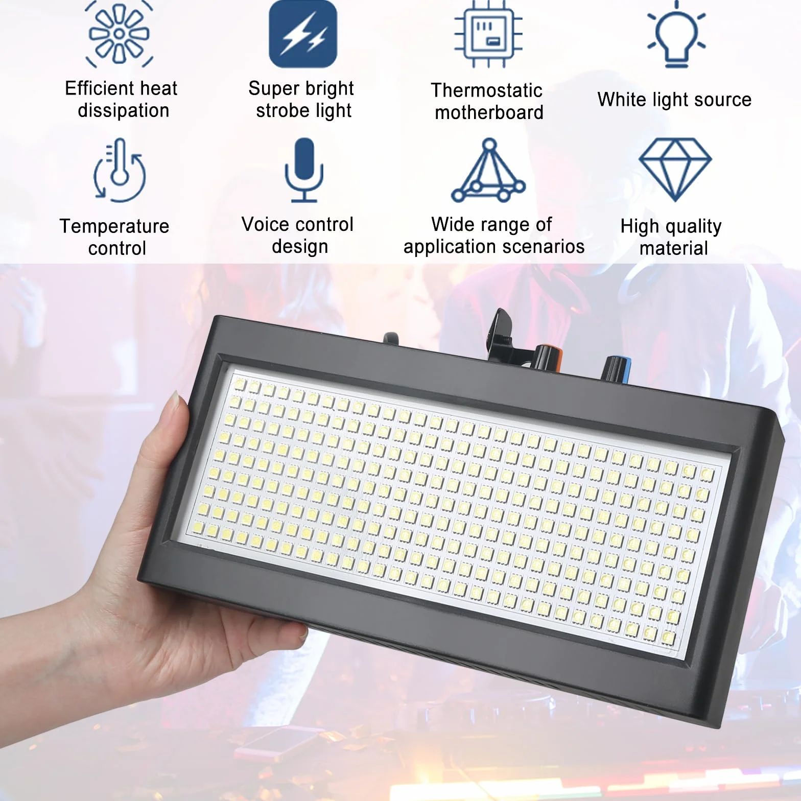 270 diod LED stroboskopowe, stroboskop, lampa błyskowa na imprezę, lampa błyskowa mini LED, lampa błyskowa LED, stroboskop, migające światło dyskotekowe, na Halloween