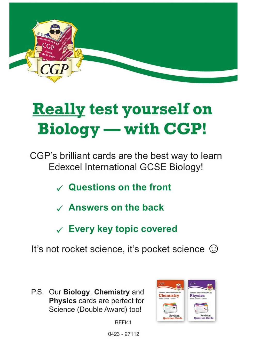 Edexcel International GCSE Biology: Revision Question Cards