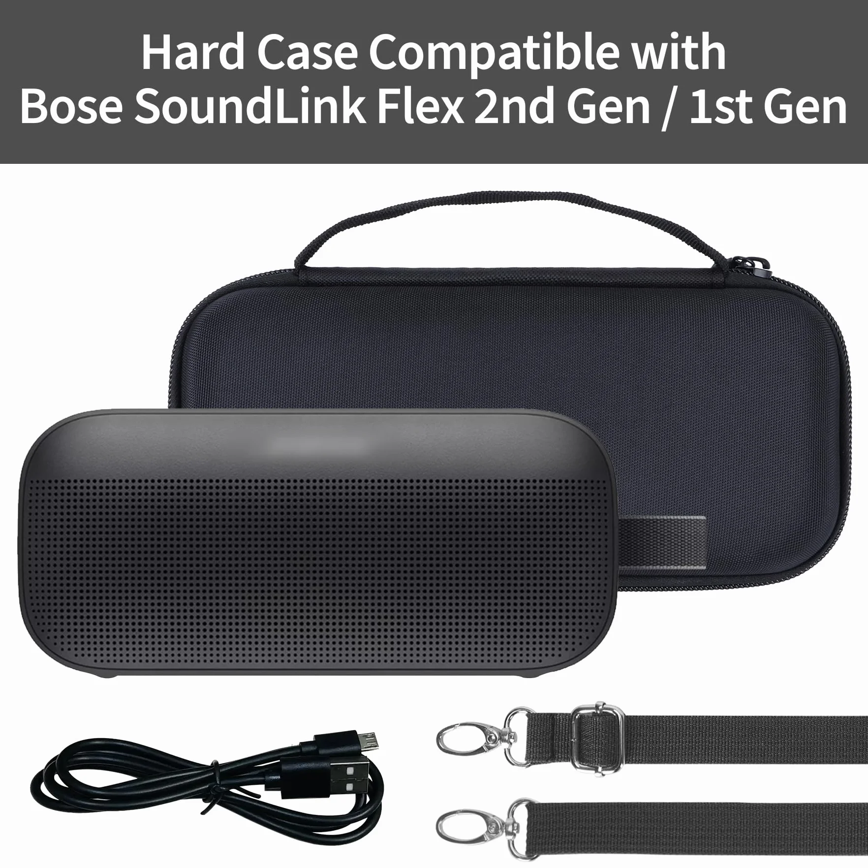Twarde etui ochronne do Bose SoundLink Flex 2. generacji czarny
