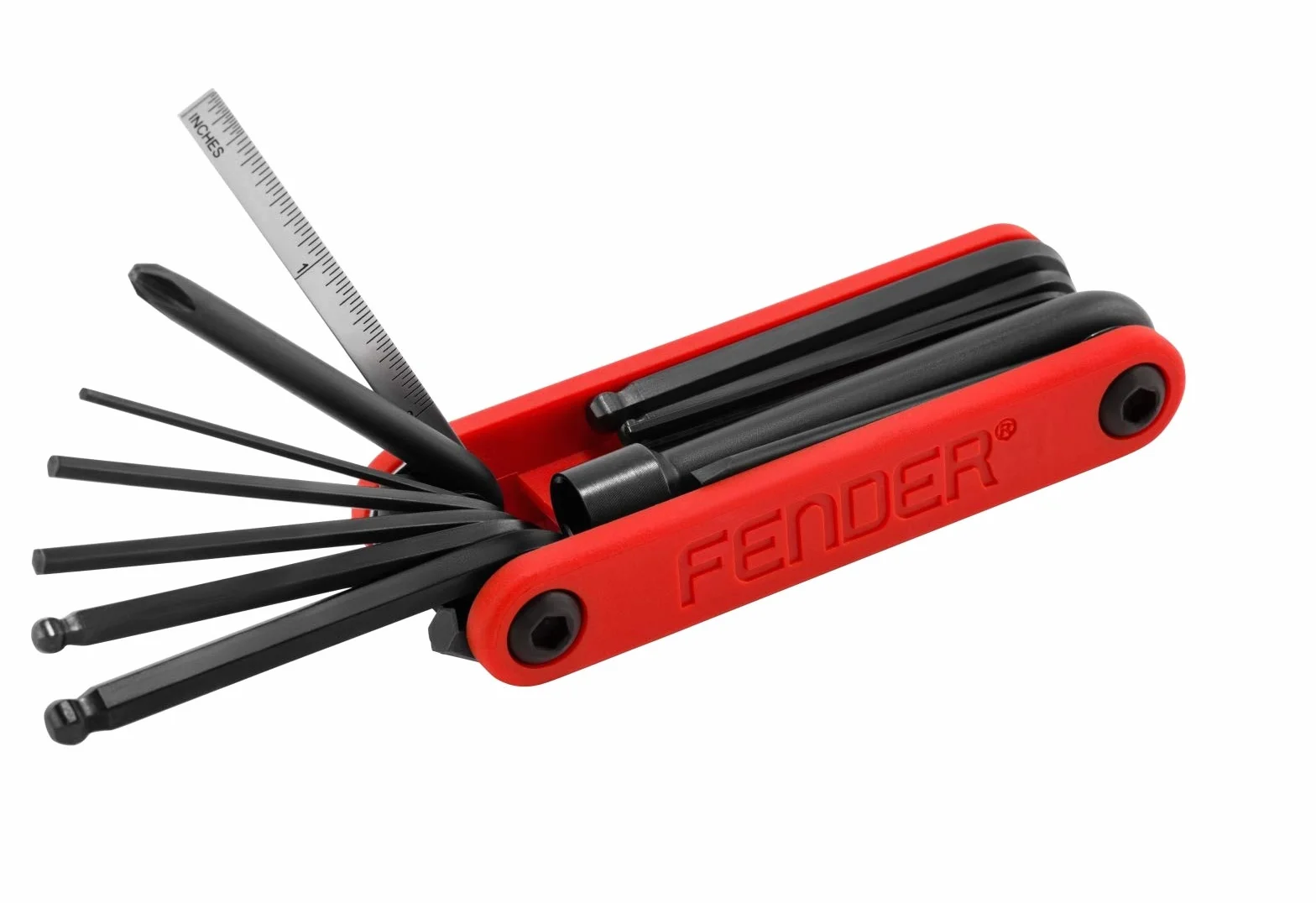 Fender Wielofunkcyjne narzędzie do gitary i basu, 14 w 1, czerwone