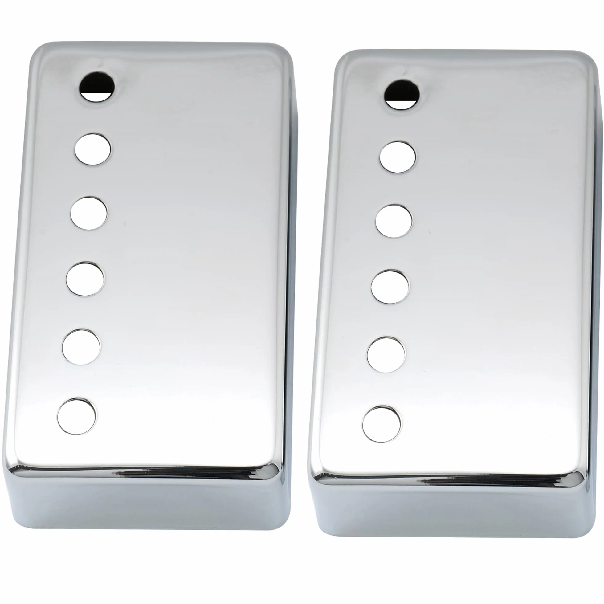 Musiclily 52 mm metalowe osłony na przetworniki Humbucker Bridge Pickup do gitary elektrycznej, chromowane (2 sztuki)