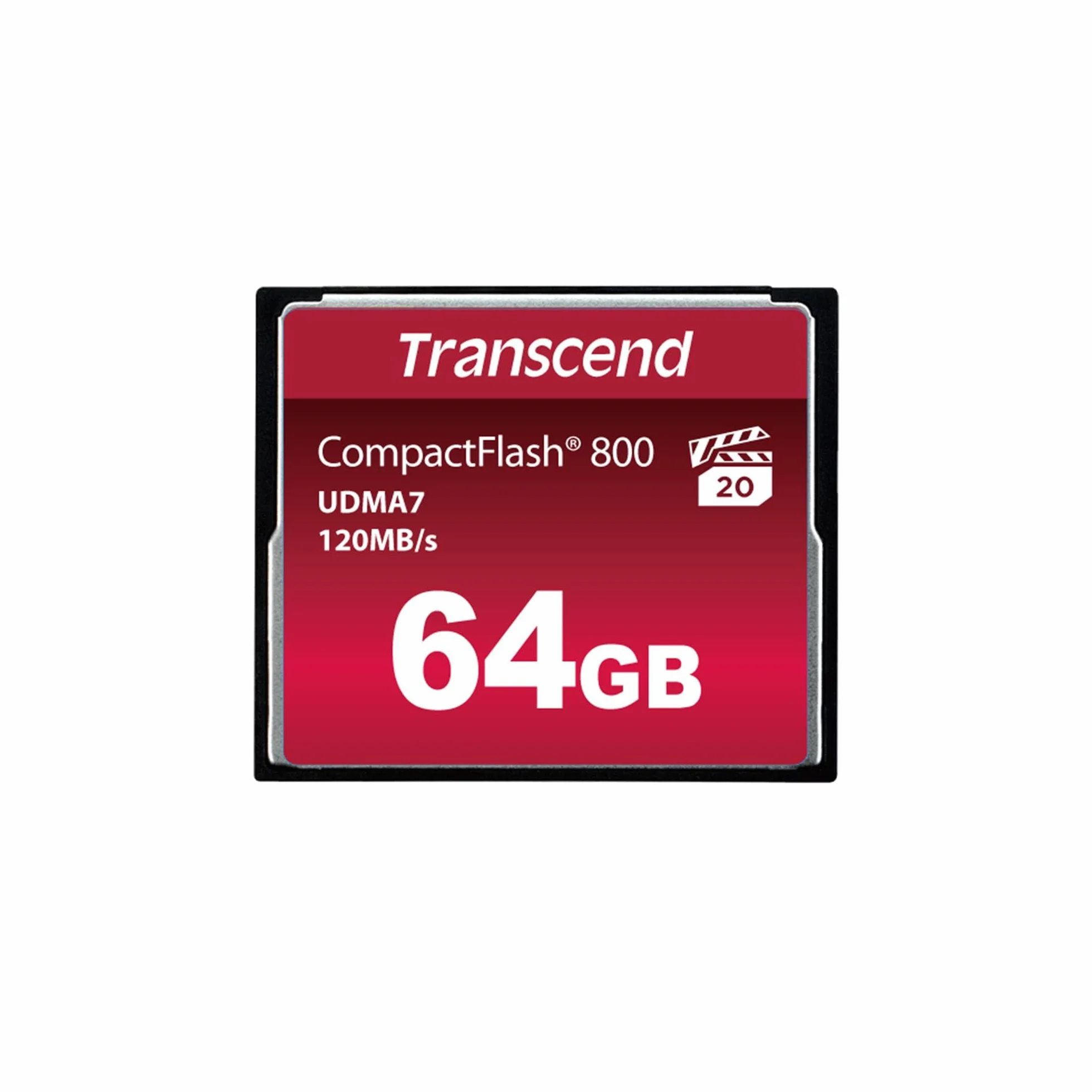Transcend CF800 | 64GB CF card | MLC NAND flash, up to 120/60 MB/s (TS64GCF800)