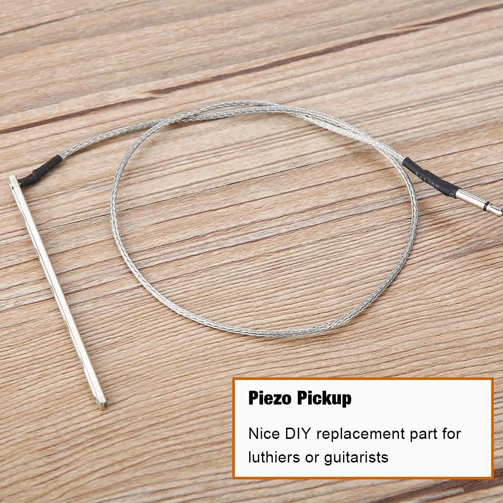 Piezo Tonabnehmer, hohe Empfindlichkeit Untersattel Piezo-Pickup Unter dem Sattel Pickup DIY-Teile mit 2,5-mm-Buchse für Akustikgitarre Bass Ukulele