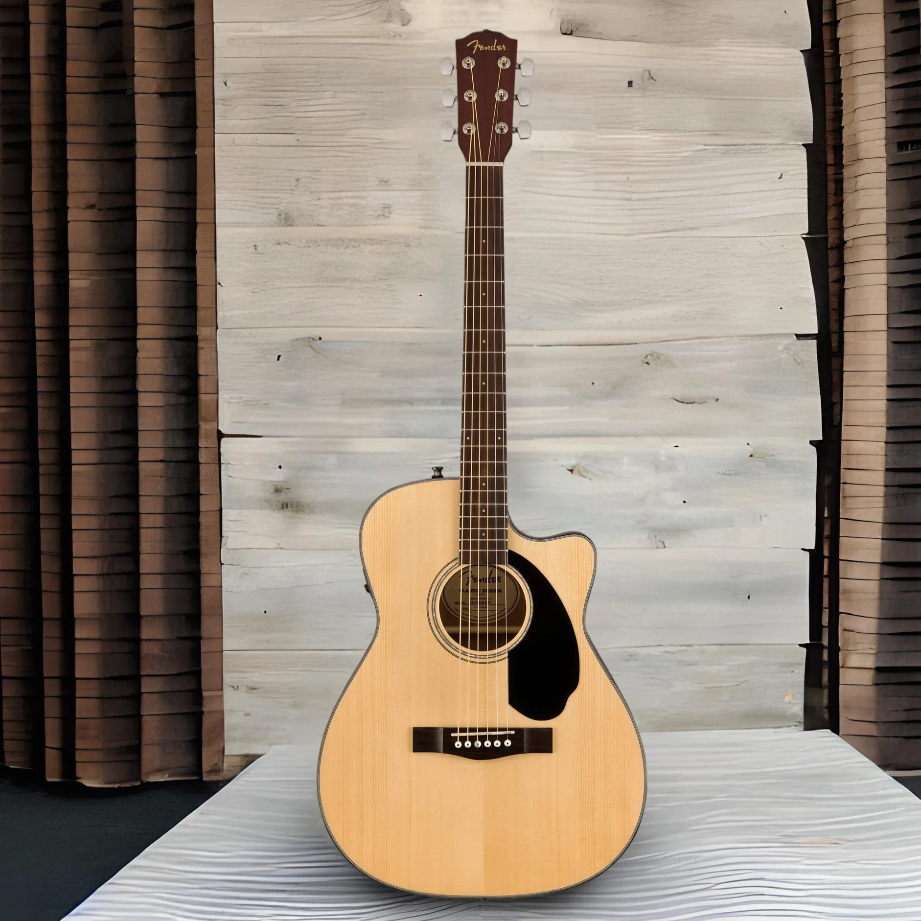 Fender CC-60SCE koncertowa gitara akustyczna, podstrunnica orzechowa, naturalna