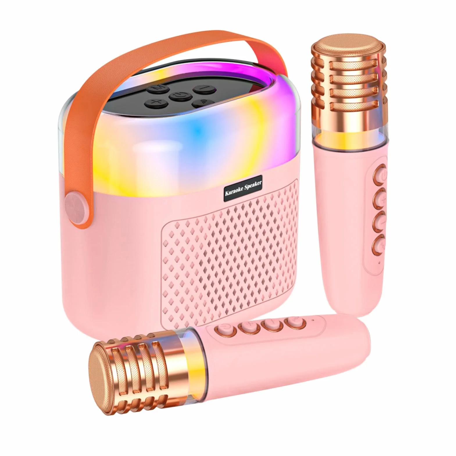 Przeno? maszyna do karaoke, karaoke dla dzieci - 1200mAh ?piewaj?ca maszyna do karaoke dla dzieci | 2 mikrofony bezprzewodowe, g?o?nik do karaoke, domowy system karaoke ?wi?teczne Halloween