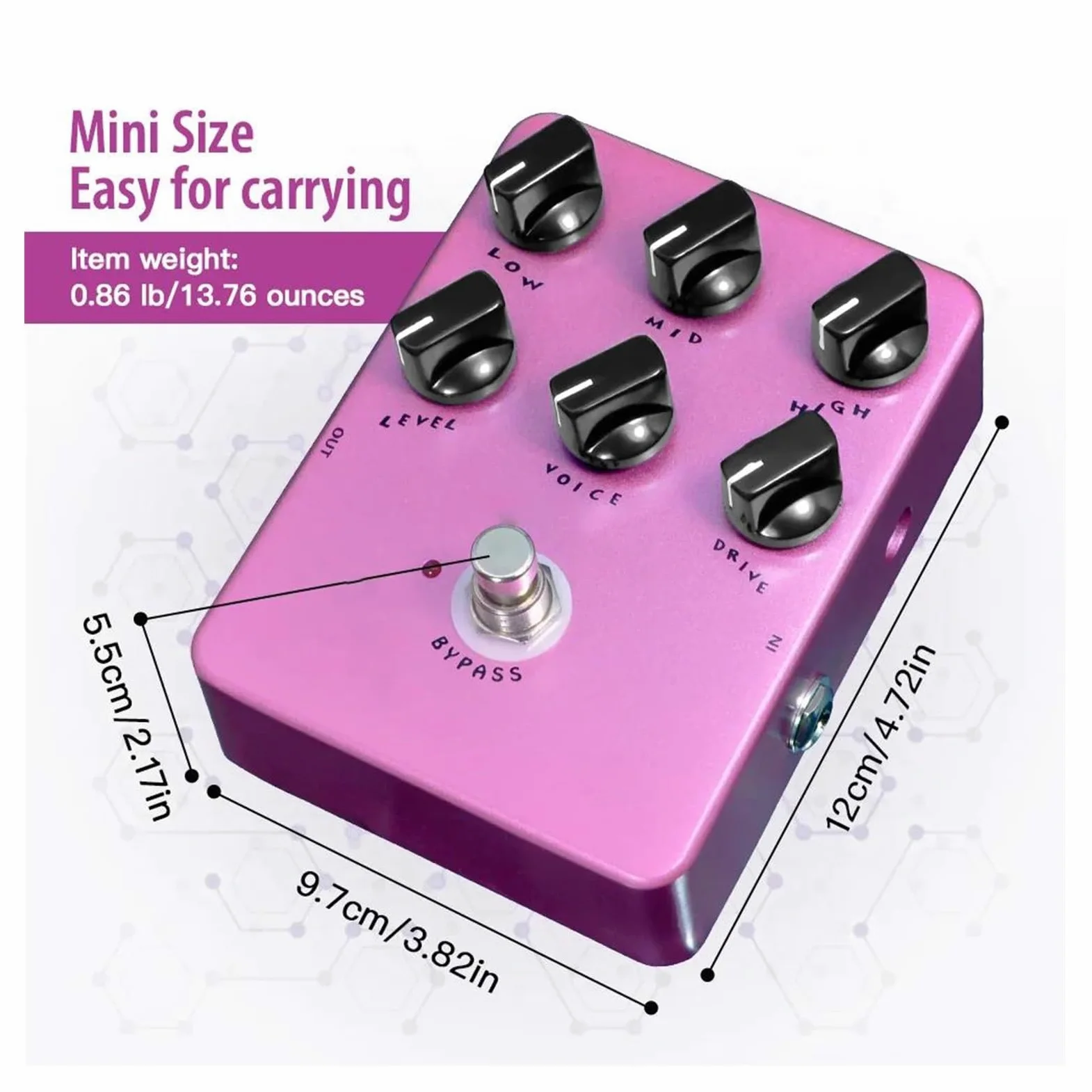 Tone Overdrive Pedał Efektów Gitarowych Wzmacniacz Analogowy(JF16addadapter)