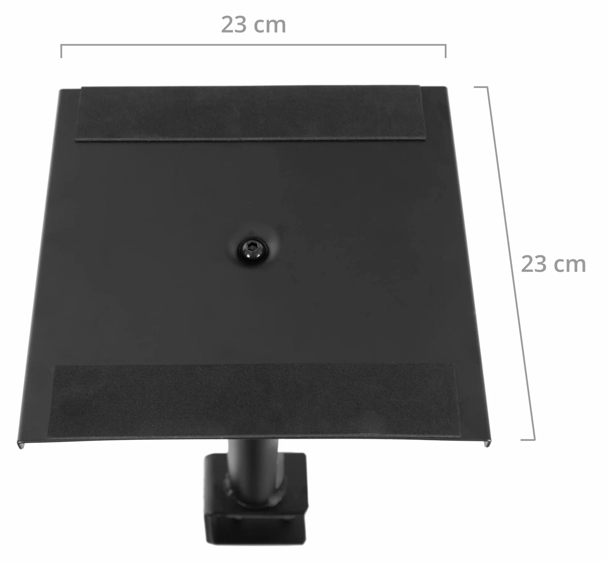 Pronomic SLS-36K BK statyw stołowy z zaciskiem stołowym do monitorów studyjnych – bardzo mało miejsca – regulacja wysokości 24,5 cm i 41,5 cm – powierzchnia do odkładania z paskami z gumy piankowej –