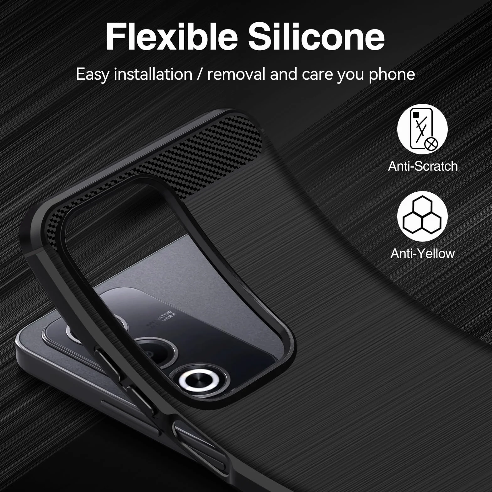 iVoler Etui do Oppo A80 5G z 2 szt. szkła hartowanego, [odporne na wstrząsy wojskowe] etui ochronne, smukłe miękkie silikonowe TPU odporne na odciski palców i zarysowania, czarne