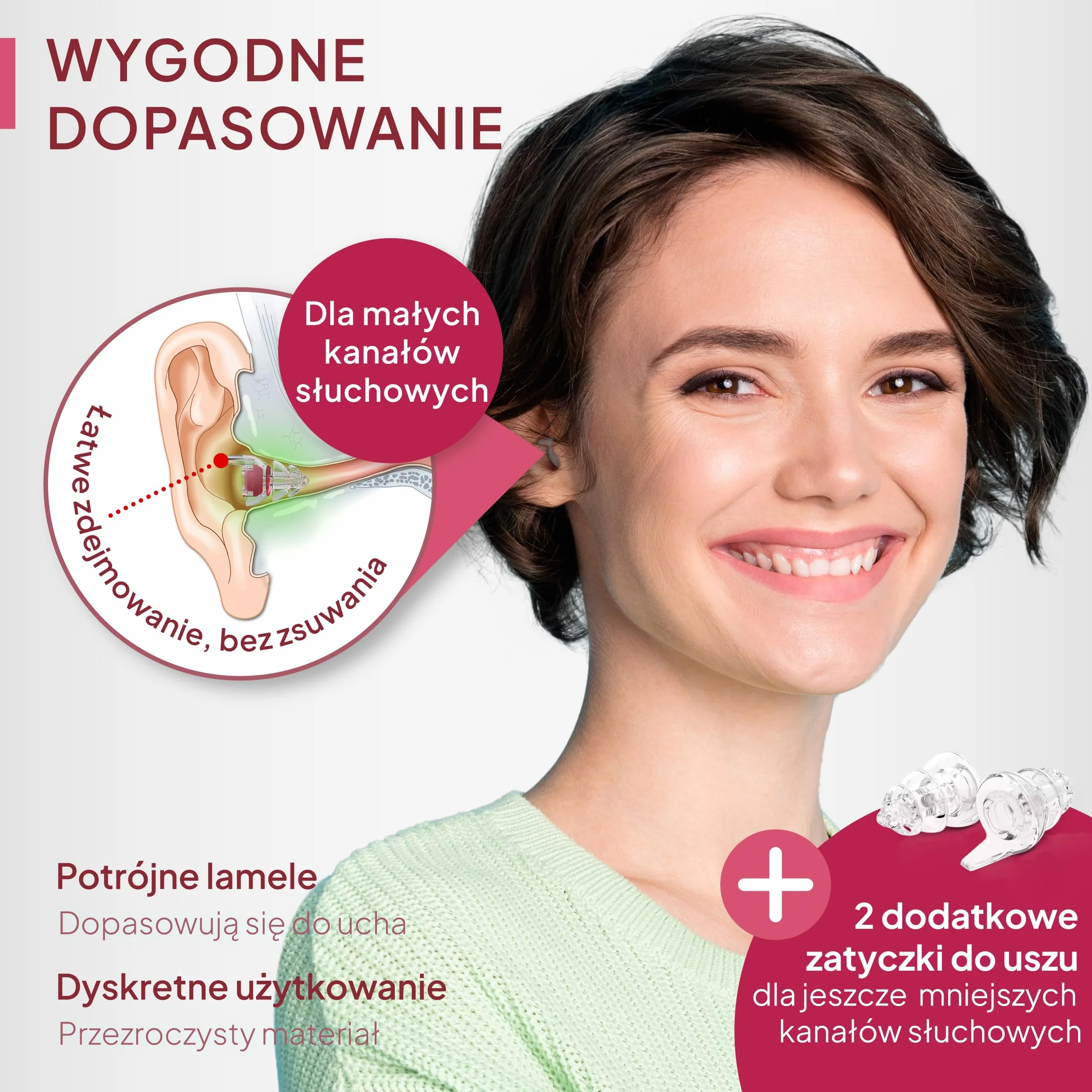 Senner WomenPro zatyczki do ochrony słuchu w praktycznym aluminiowym pojemnikiem.Idealne dla kobiet, wyjątkowo łatwe do noszenia, wygłuszają otoczenie.
