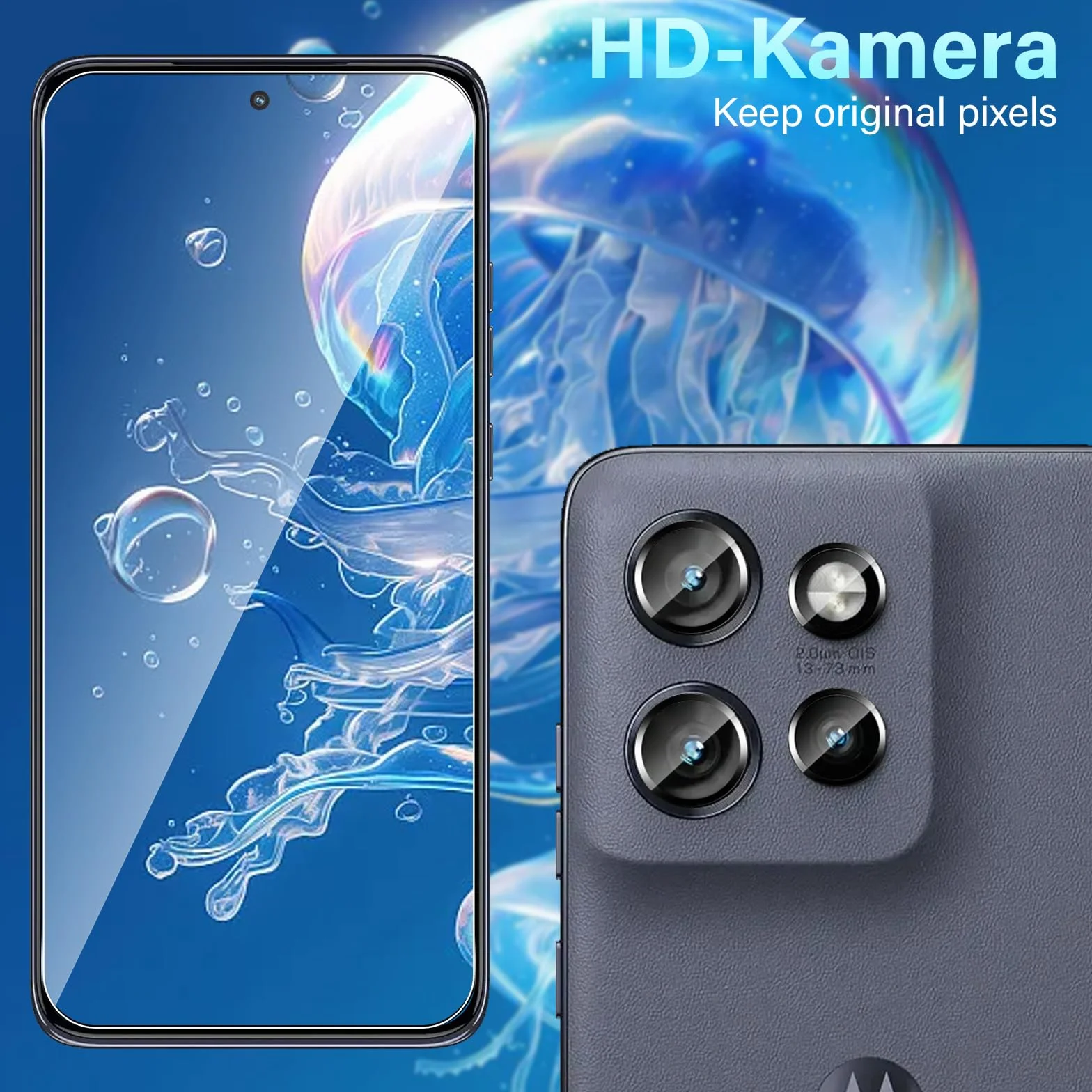 Folia ochronna na Motorola Moto Edge 60 Neo 5G ze szkła hartowanego, 2 sztuki ochrony ekranu z 2 sztukami ochrony aparatu, twardość 9H szkło ochronne folia na telefon HD przezroczysta hartowana