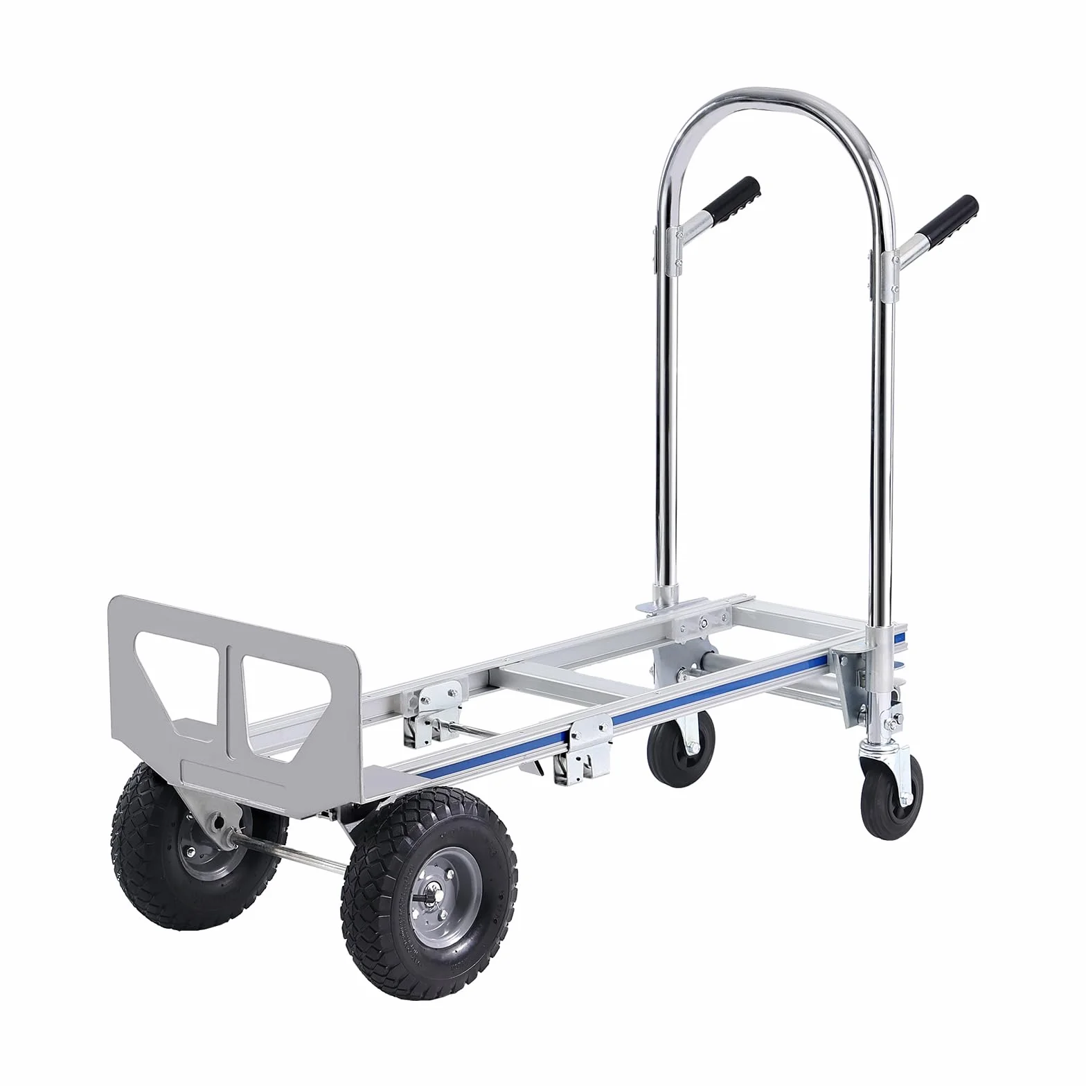 VEVOR Aluminiowy Składany Wózek Transportowy 2 w 1 Do Przenoszenia Ładunku 363 kg Na Platformę Z Kołami Gumowymi Do Transportu Towarów Magazynowych