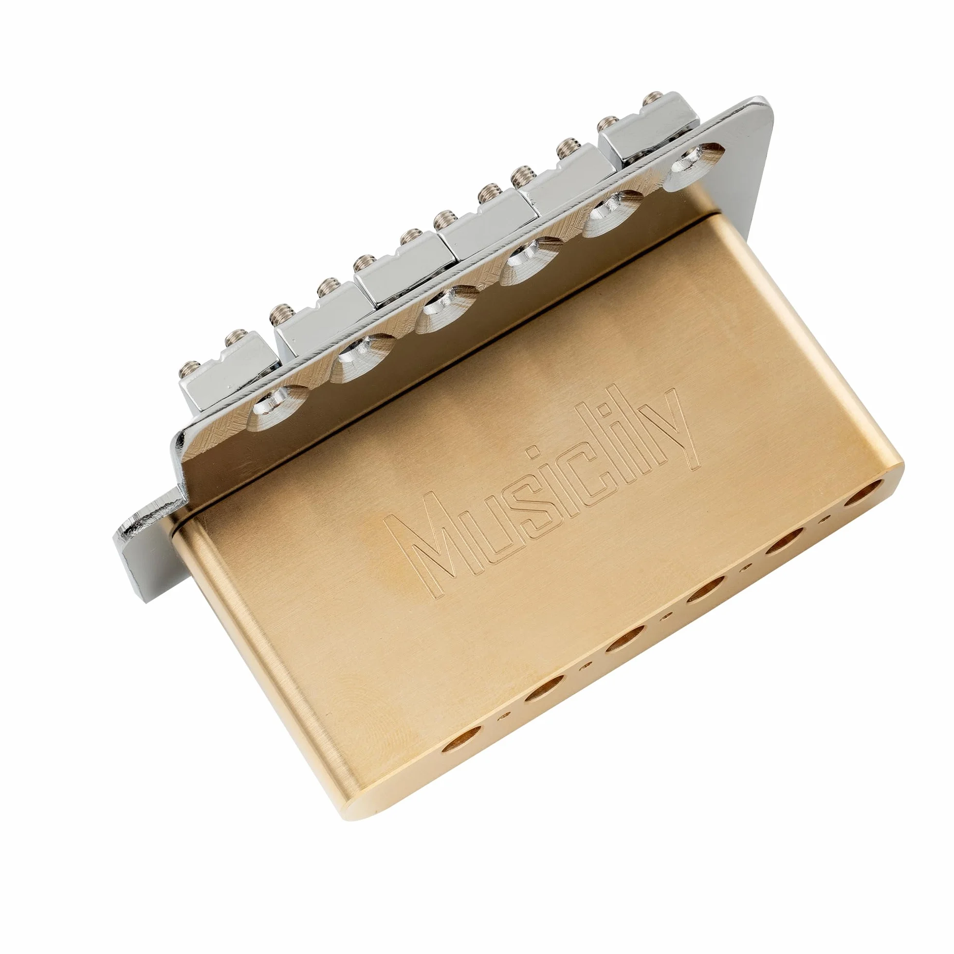 Musiclily Ultra 36mm Mosiężny Krótki Blok Tremolo Rozstaw Strun 52,5 mm do Mostek Gitary Elektrycznej Indonesia Squier Affinity i Bullet Serii