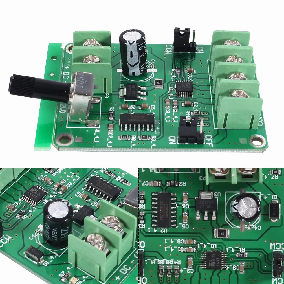 9V-12V DC Brushless Motor Treiberplatine Sensorless Motorsteuerkarte Controller für Festplatte