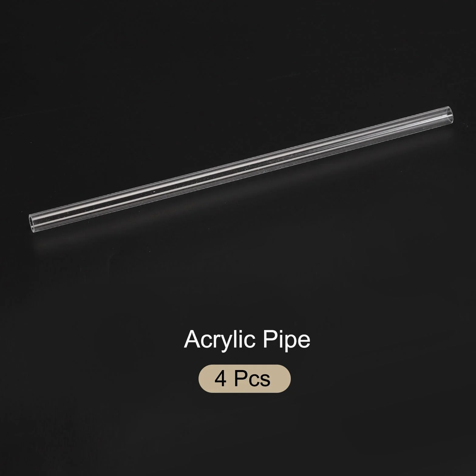 25 cm przezroczysta plastikowa sztywna rura 8 mm x 10 mm (5/40.6 cm x 3/20.3 cm) akrylowa rurka okrągła rura z poliwęglanu, do hydrauliki, akwarium, DIY, 4 szt