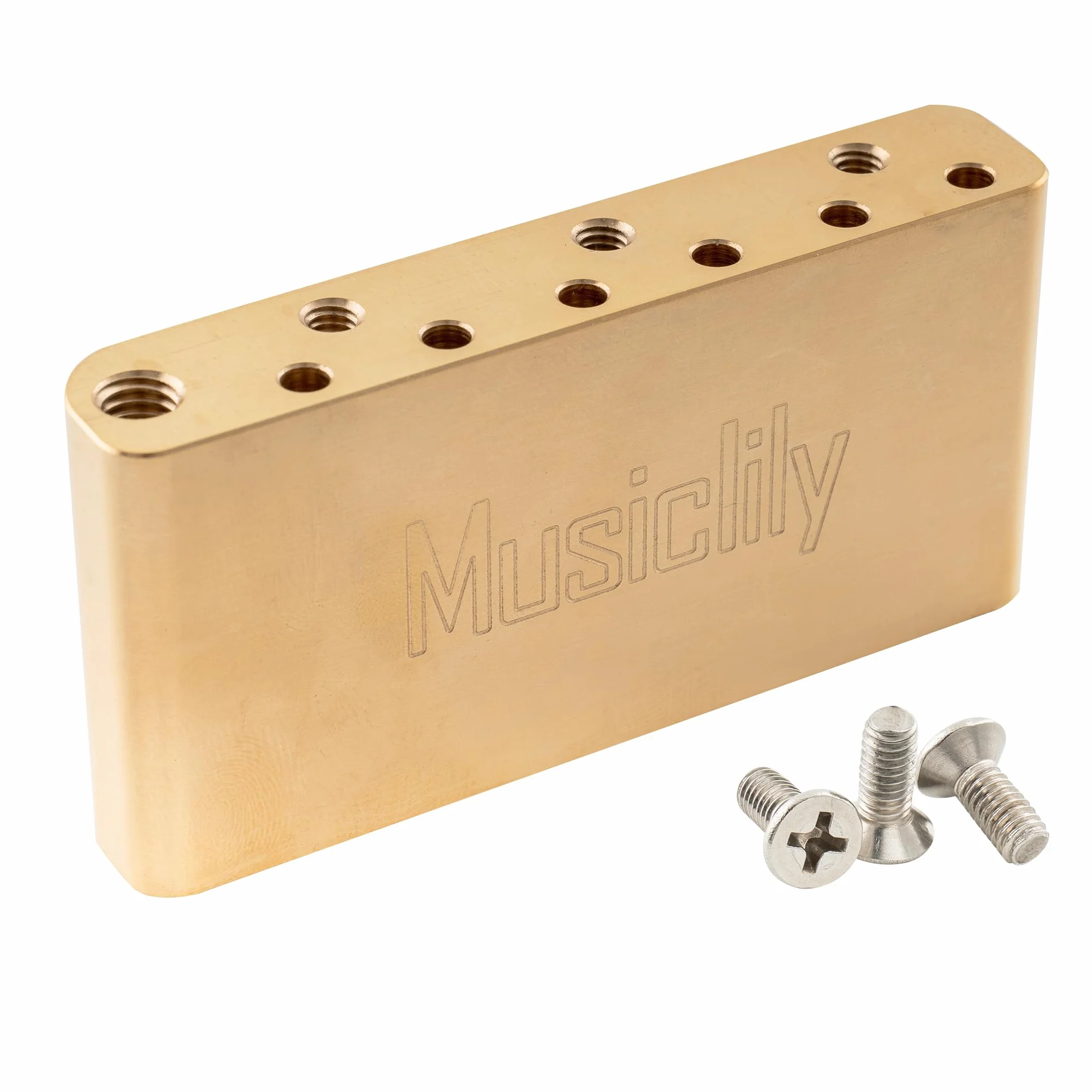 Musiclily Ultra 36mm Mosiężny Krótki Blok Tremolo Rozstaw Strun 52,5 mm do Mostek Gitary Elektrycznej Indonesia Squier Affinity i Bullet Serii