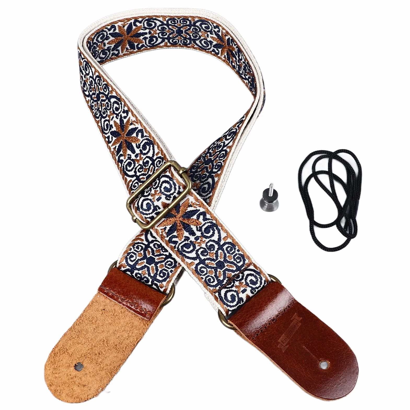 Regulowany Nylonowy i Skórzany Pasek Na Ramię do Ukulele