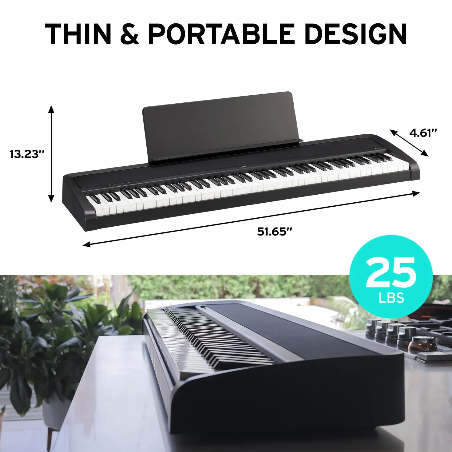 Korg B2-88 ważonych klawiszy pianina cyfrowego - Czarny