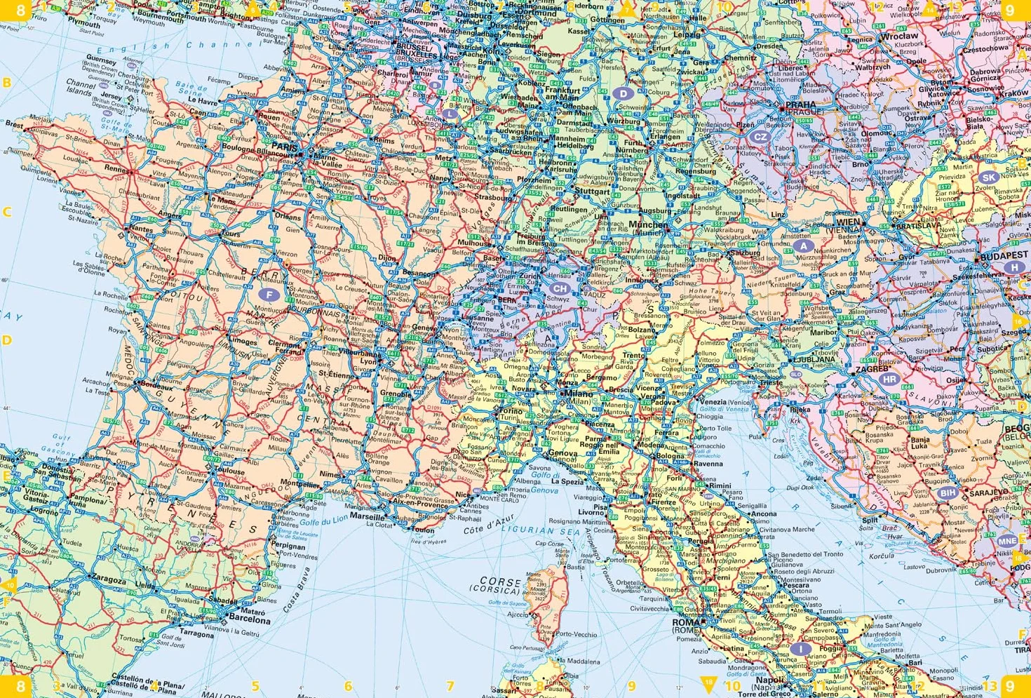 Collins Big Road Atlas Europe 2026 (A3 Spiral): Clear, easy-to-read mapping