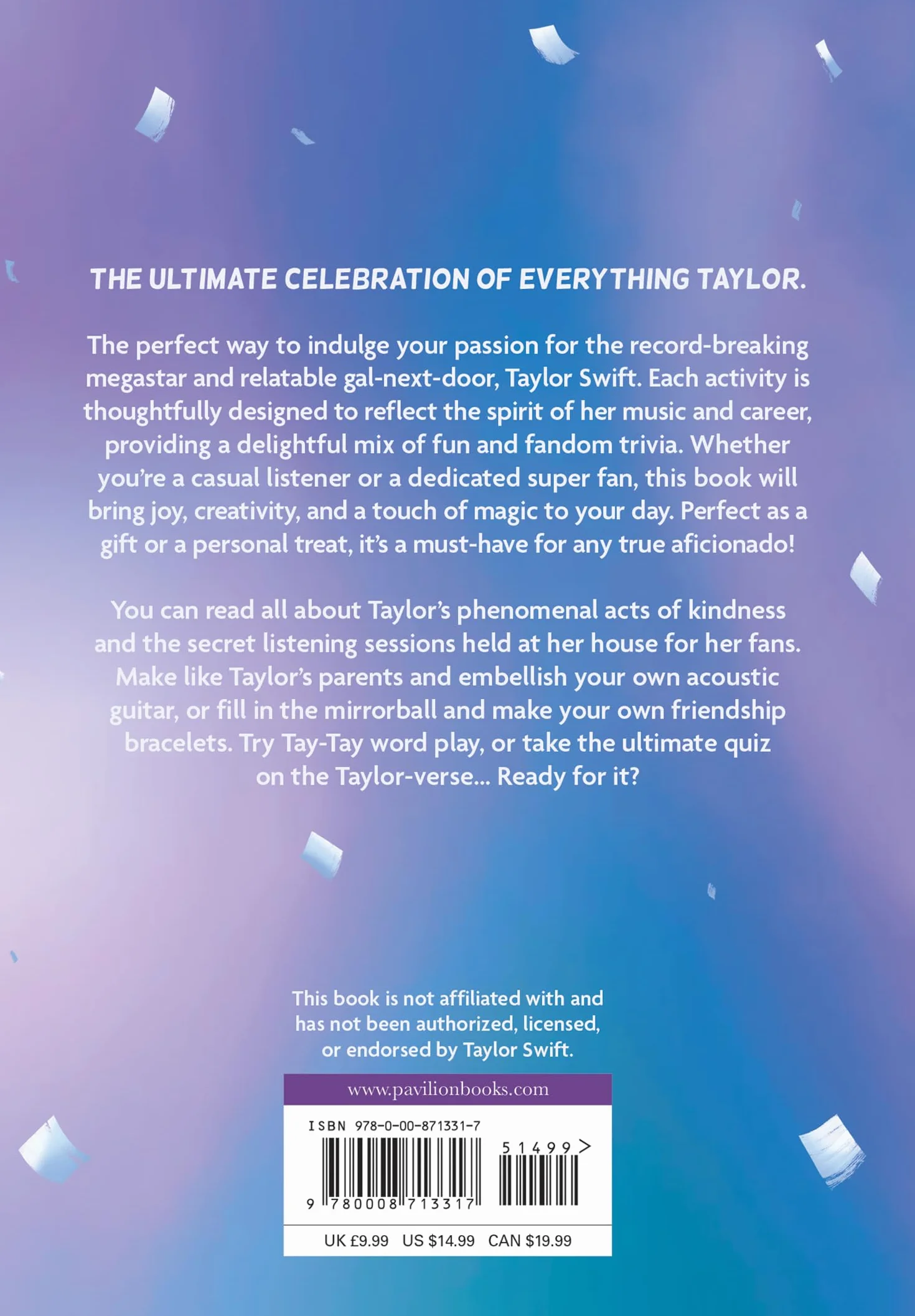 The Taylor Swift Activity Book: The SUNDAY TIMES BESTSELLING activity book full of quizzes, puzzles and trivia on the global superstar of the Eras tour