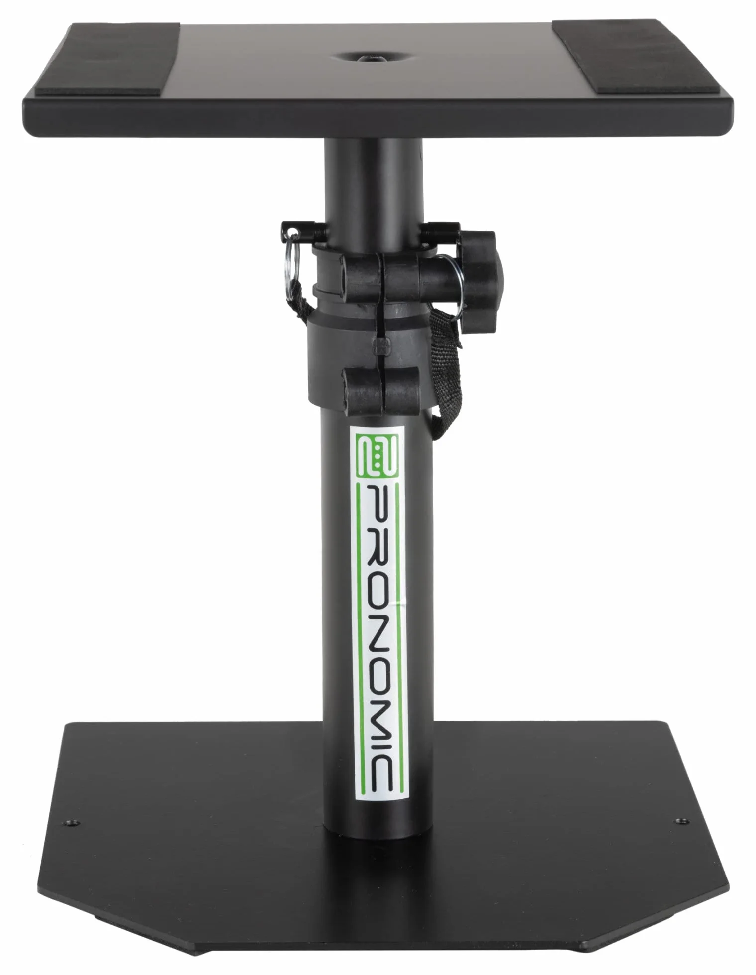Pronomic SLS-36P BK Statyw stołowy do monitorów studyjnych - solidny statyw głośnikowy do monitorów studyjnych - wysokiej jakości design - regulacja wysokości od 25,5 do 41 cm - półka z gumowymi