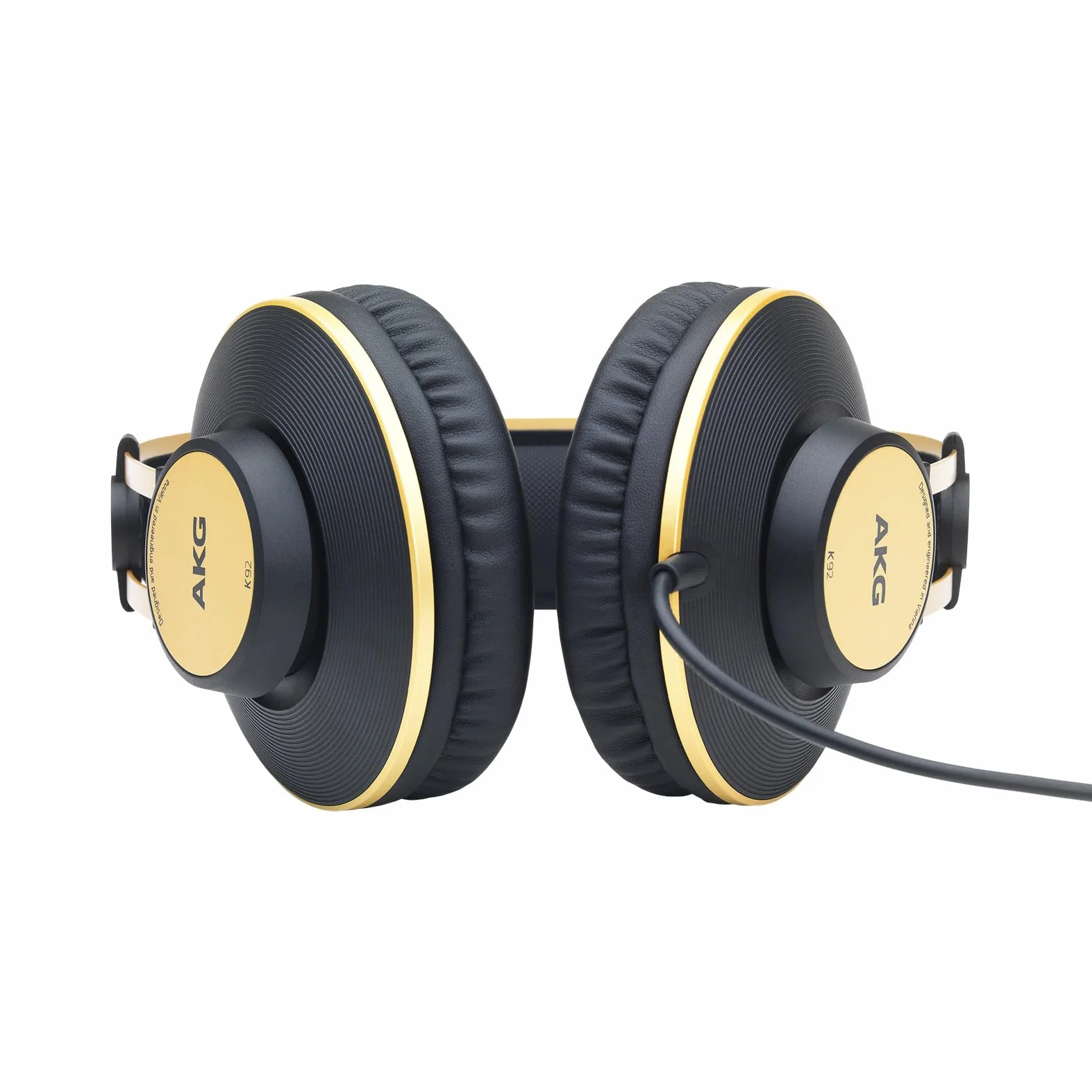 AKG Pro Audio K92 słuchawki nauszne z zamkniętym tyłem, słuchawki studyjne, czarny matowy i złoty