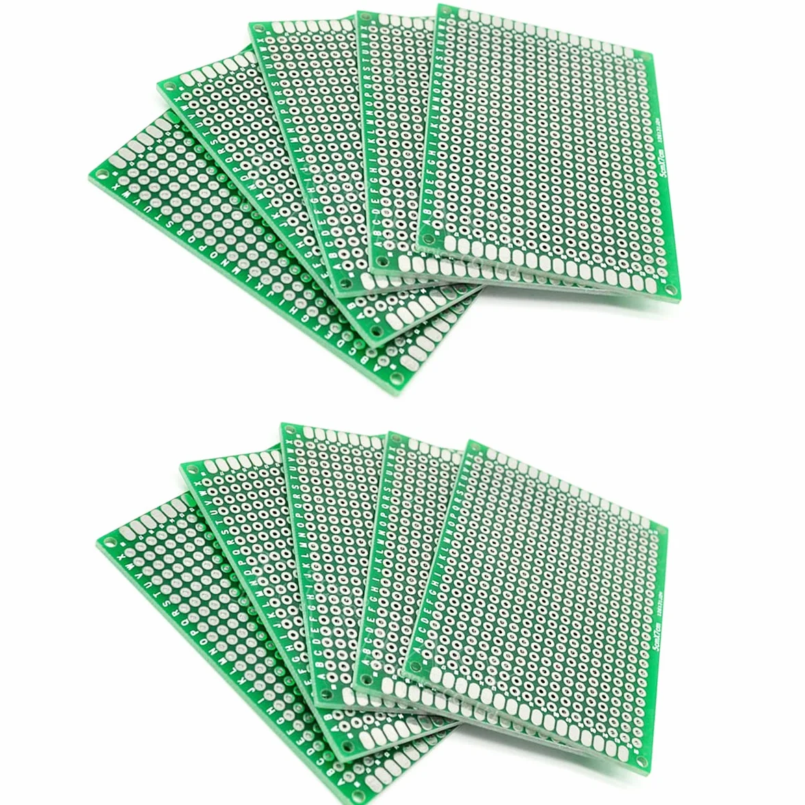 Hailege 10 szt. 5x7cm Prototyp PCB 5 * 7 FR-4 Prototyp PCB Uniwersalna płytka drukowana dwustronna platerowana cyna do elektroniki DIY