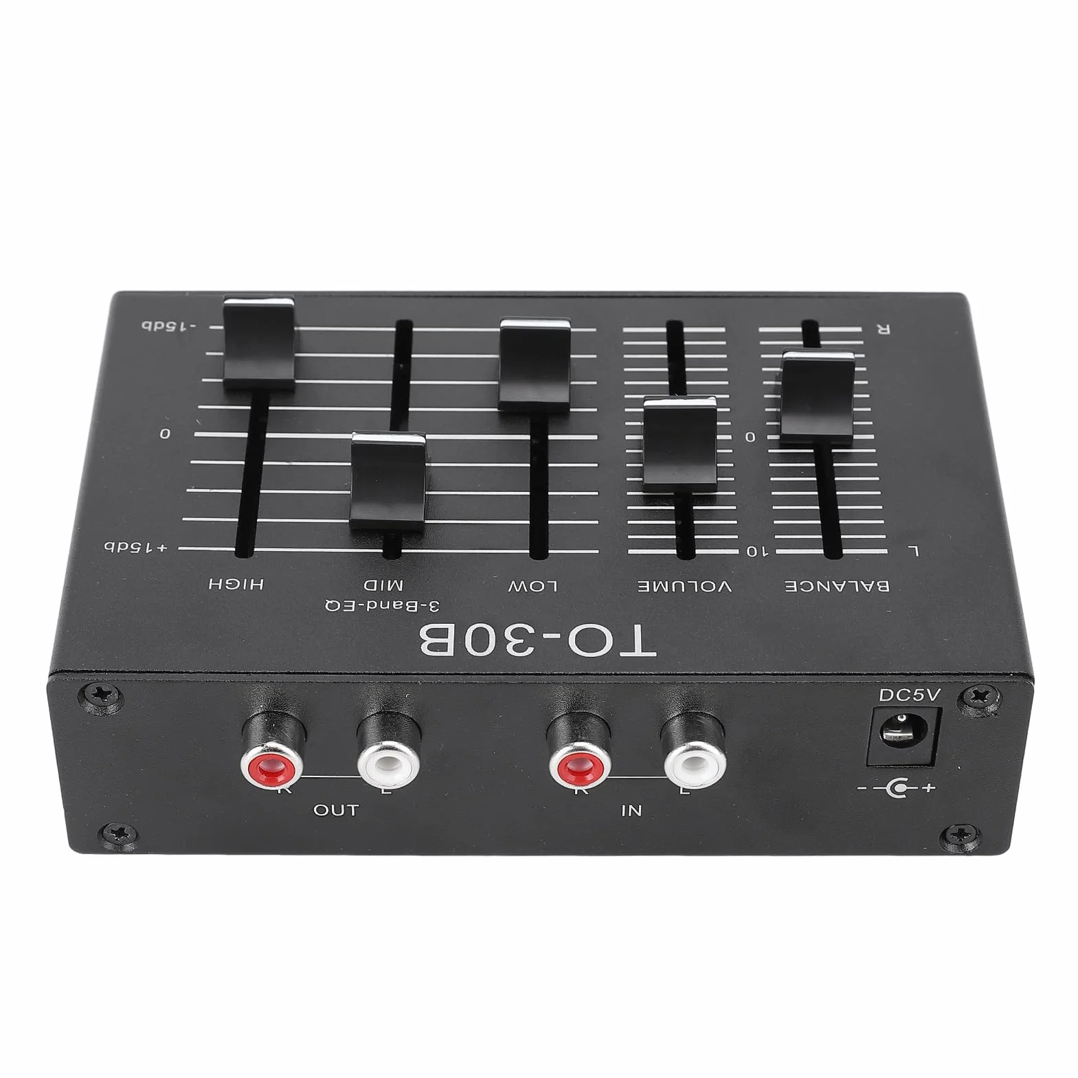 Equalizer Equalizer Stereo Przedwzmacniacz, 3-pasmowy Balans Regulacji Głośności Kanału Dźwiękowego, dla Elektroniki, Gramofony, Gitary